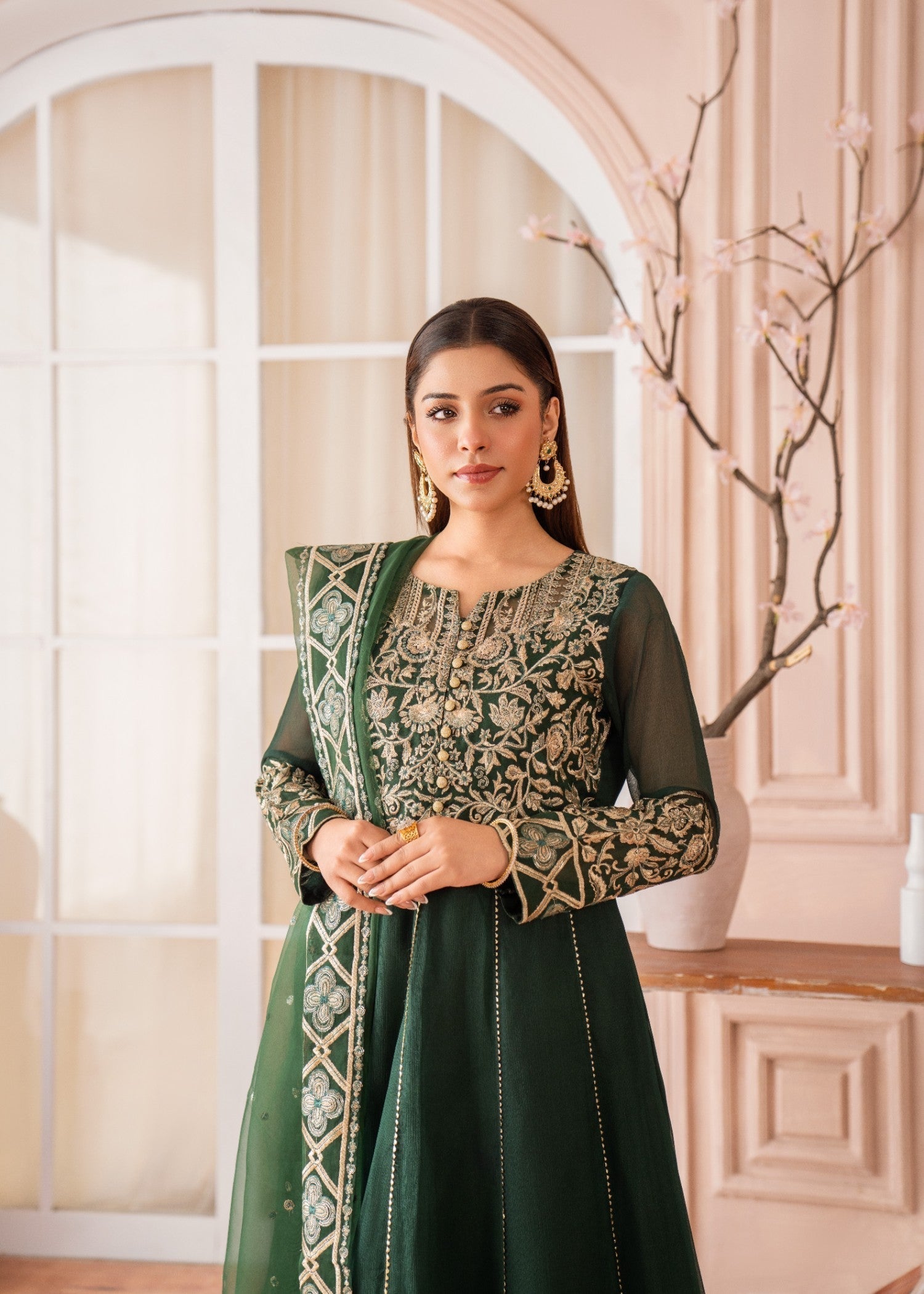 Alyssa BOTTLE GREEN MAXI ALL103 Women 3pcs