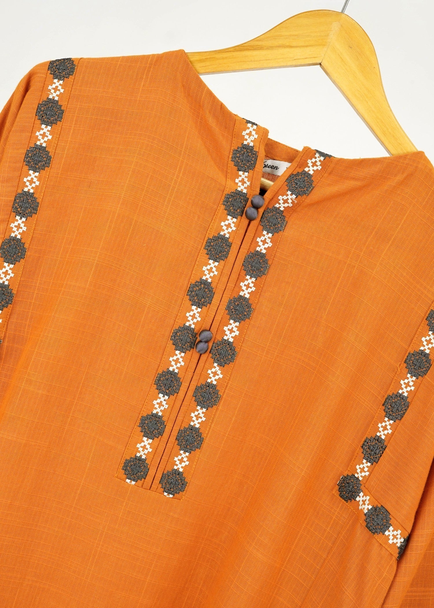 6teen orange embroidered Women 2pcs