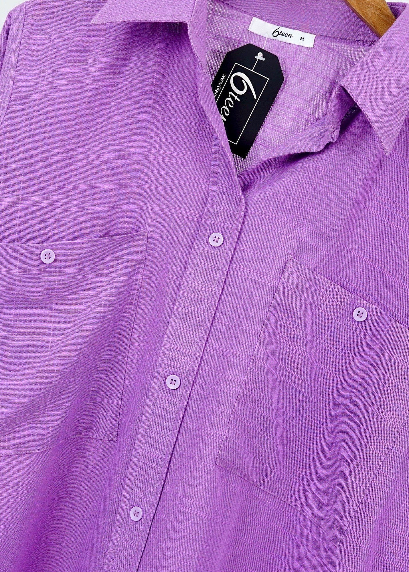 6teen lilac khaddar shirt Women 1pcs