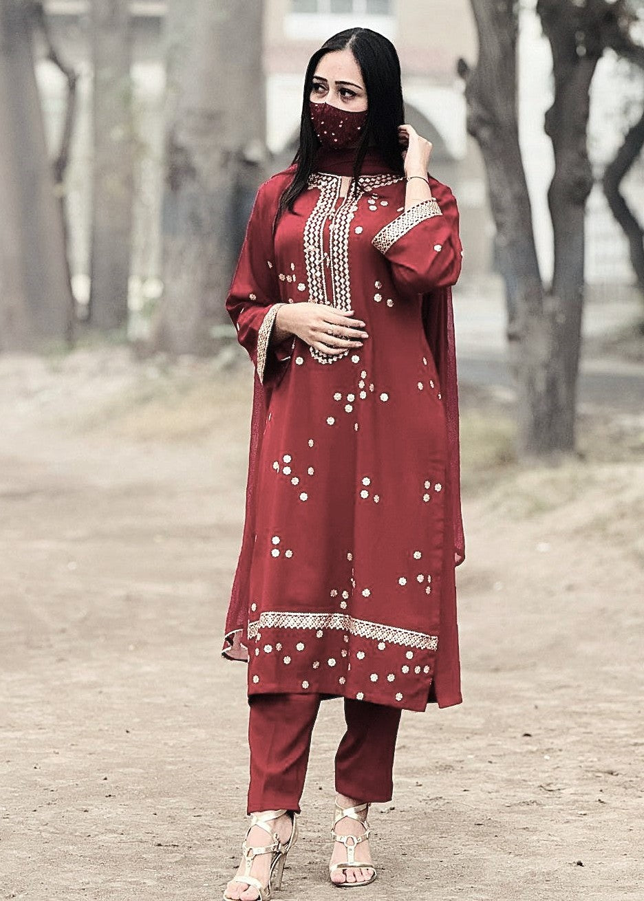 Tawakal Closet Maroon Luxe Women 2pcs