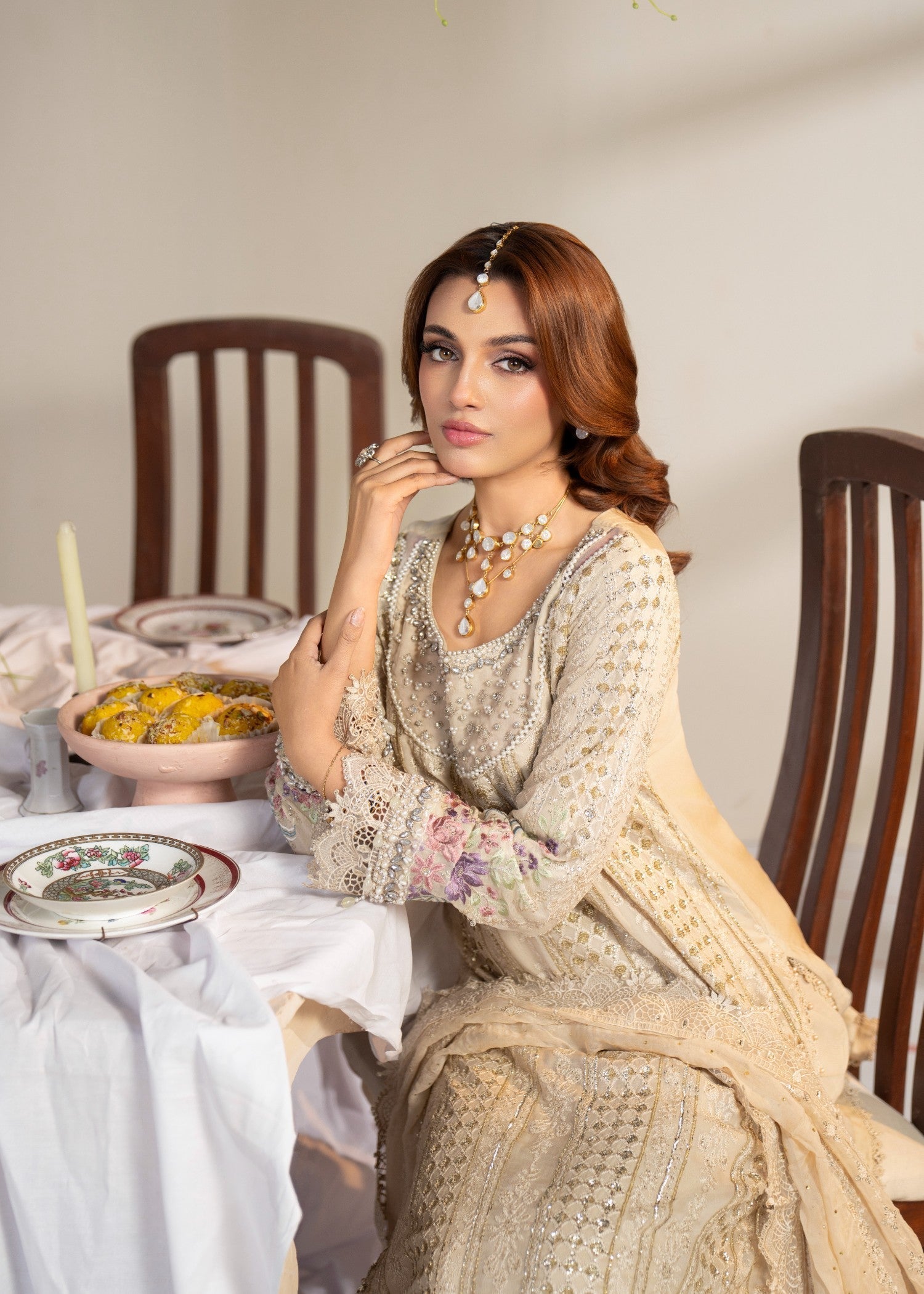 Sajni Fashion 3357 Beige Women 3pcs