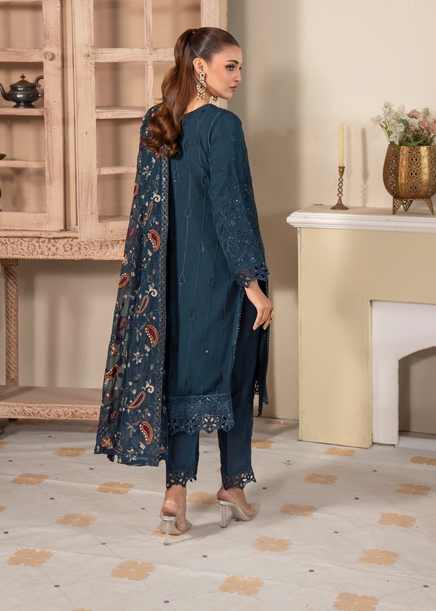 Sajni Fashion 3102 Neay blue Women 3pcs