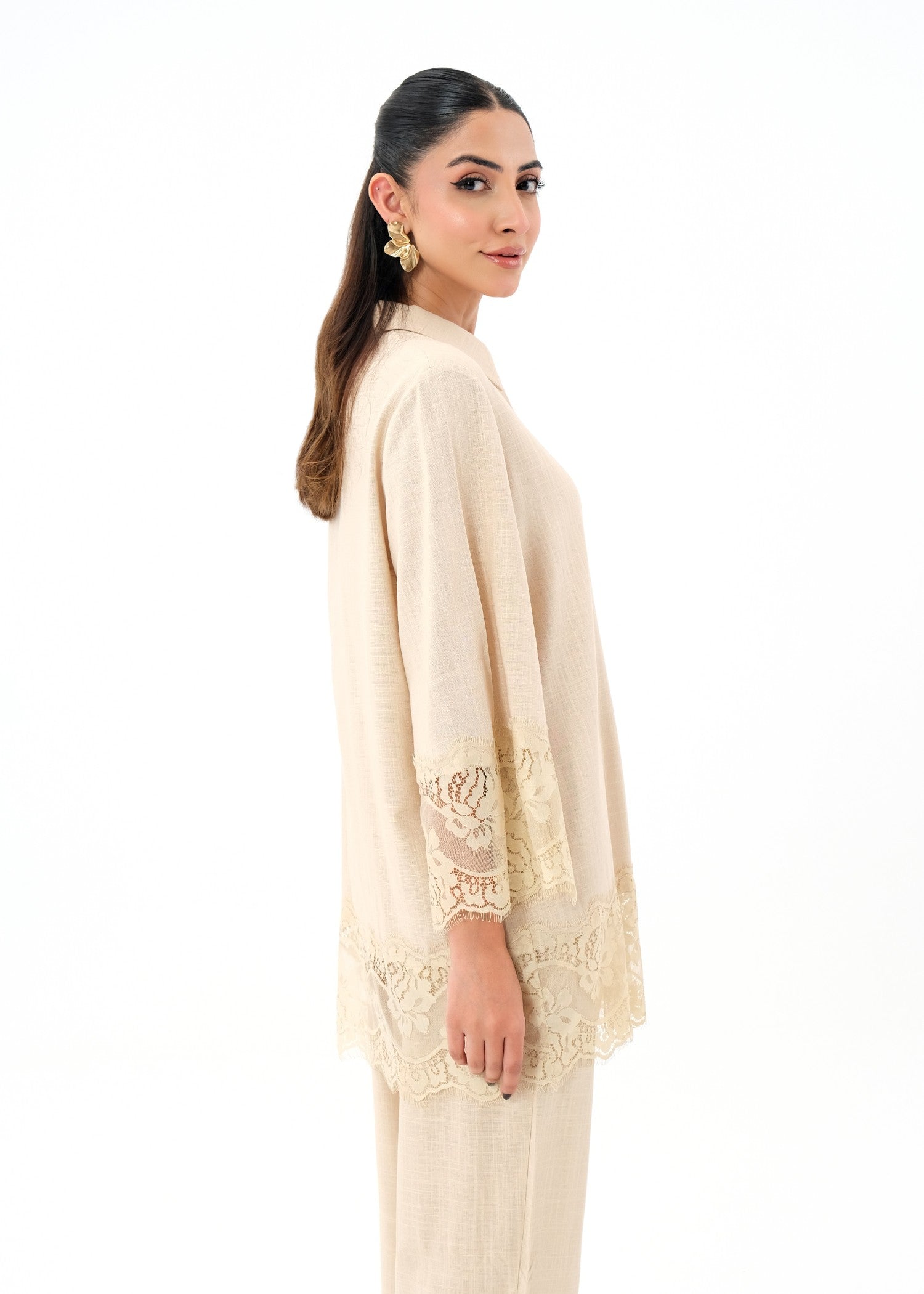 Noor By Saadia Asad D3 ivory LACE Women 2pcs