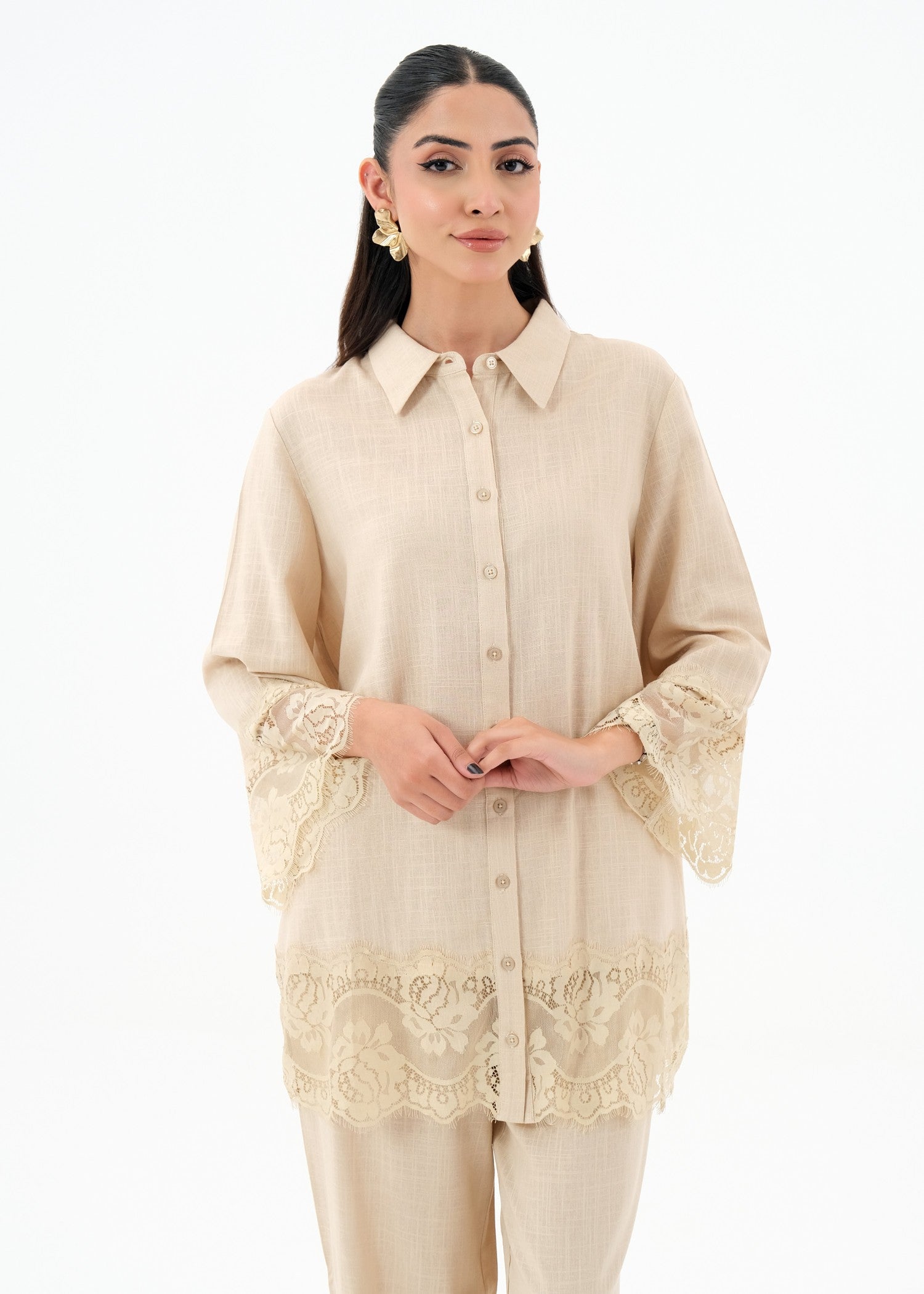 Noor By Saadia Asad D3 ivory LACE Women 2pcs