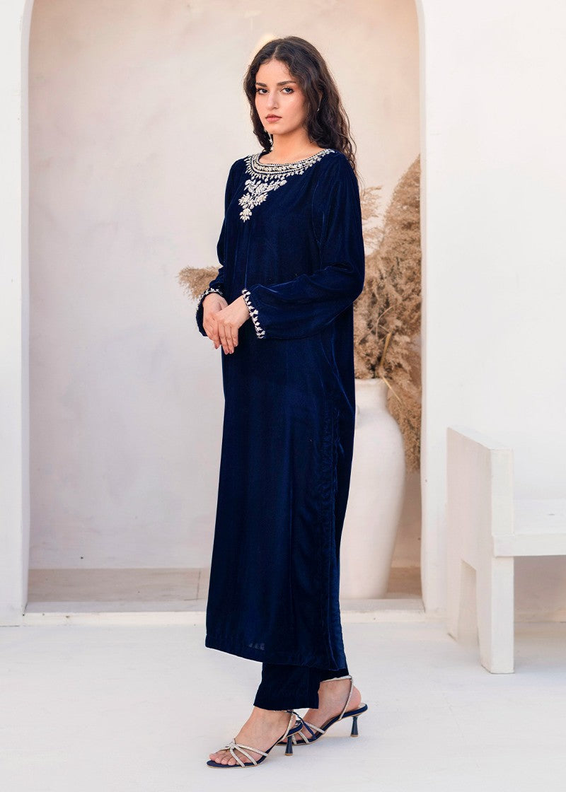 Kross Kulture 01250 Velvet Embroidered Suit Women 2pcs