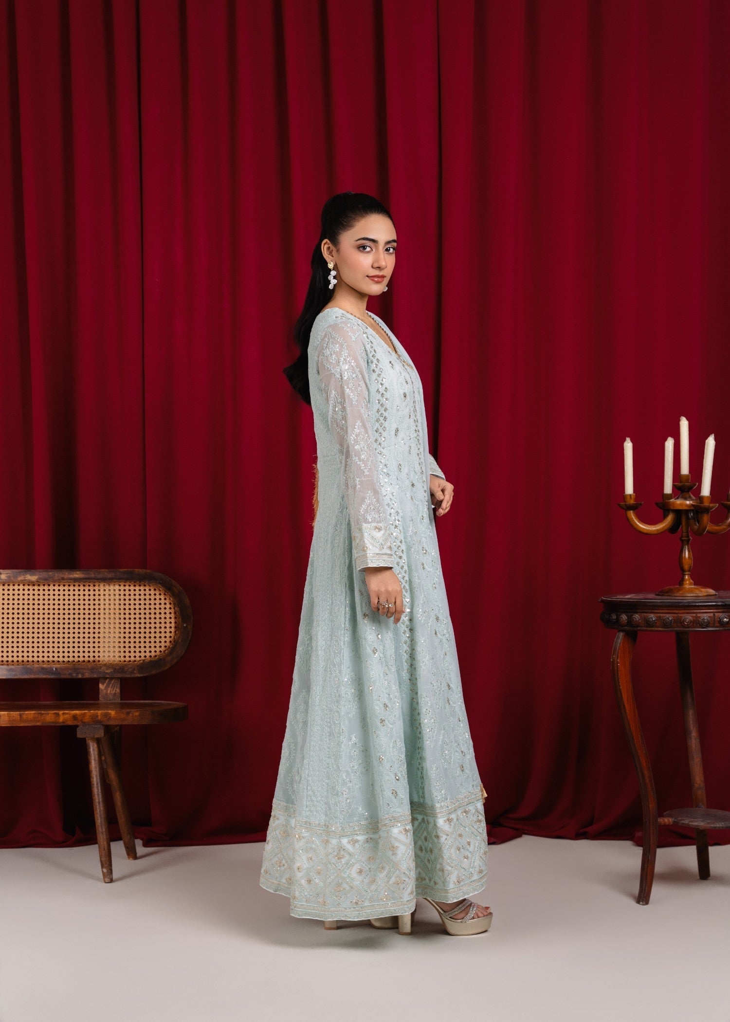 Manahils Angrakha 099 ICE BLUE Women 3pcs