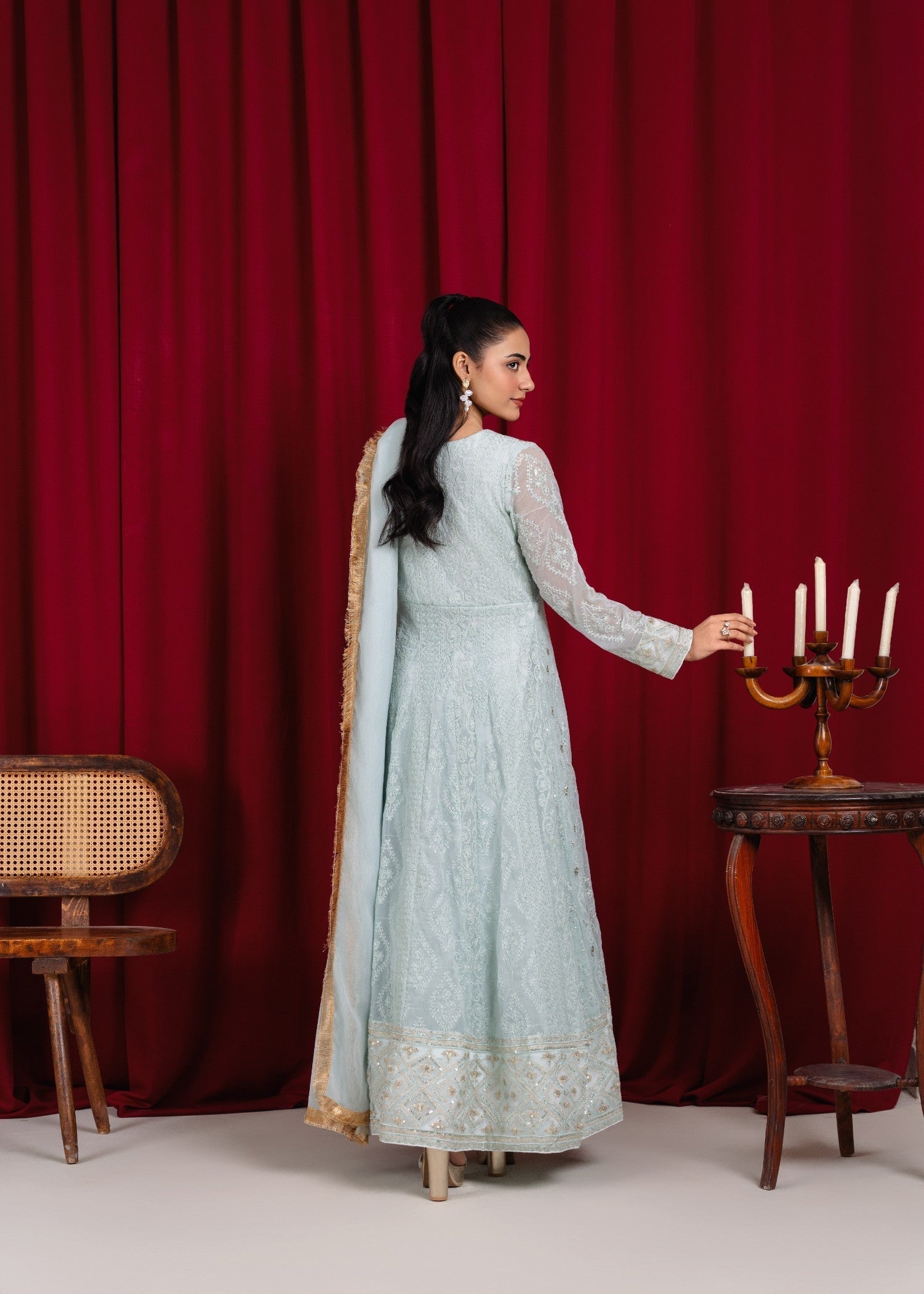 Manahils Angrakha 099 ICE BLUE Women 3pcs