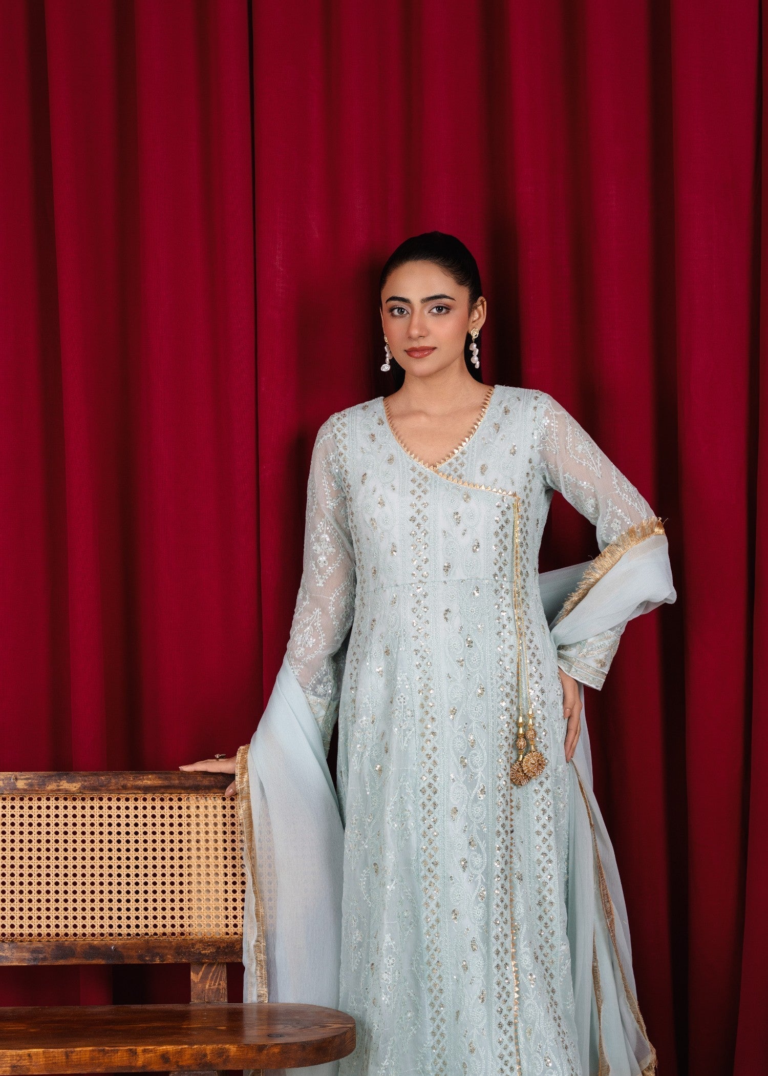 Manahils Angrakha 099 ICE BLUE Women 3pcs