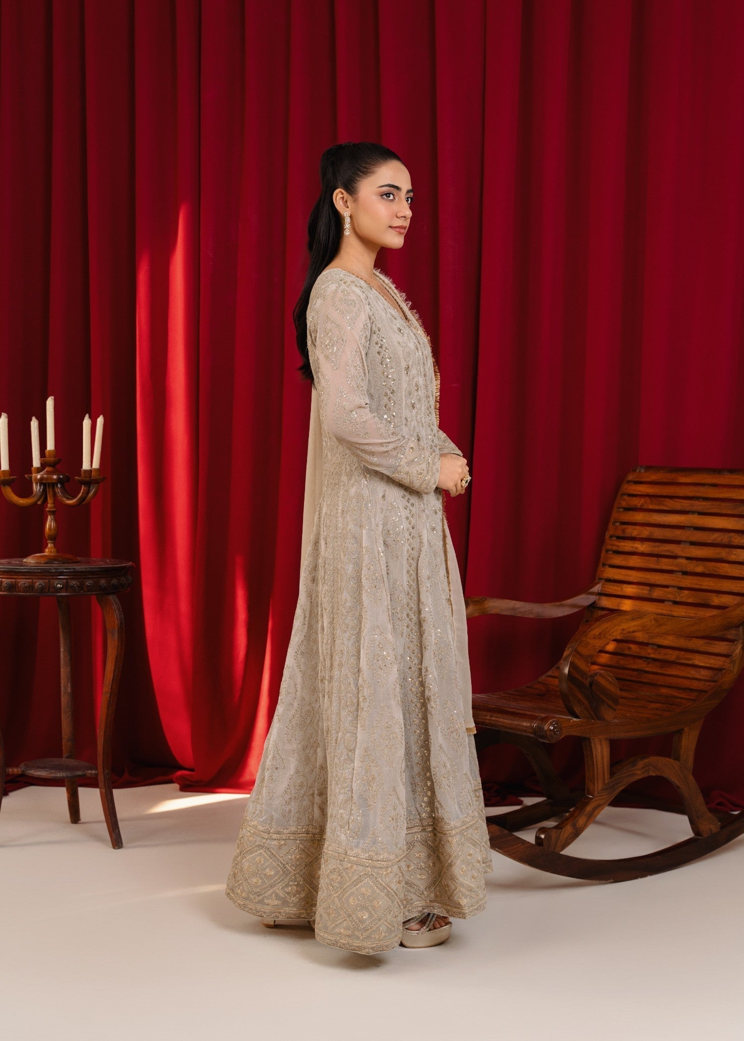 Manahils Angrakha 099 TAN Women 3pcs