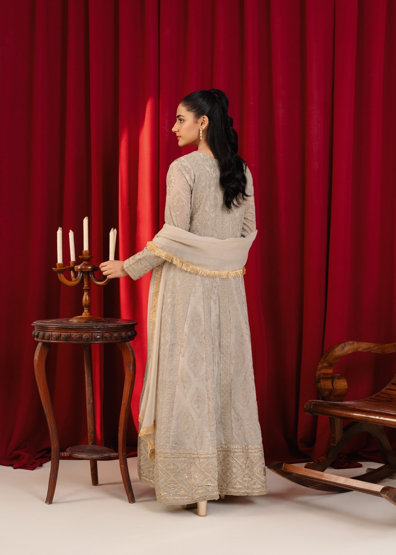 Manahils Angrakha 099 TAN Women 3pcs