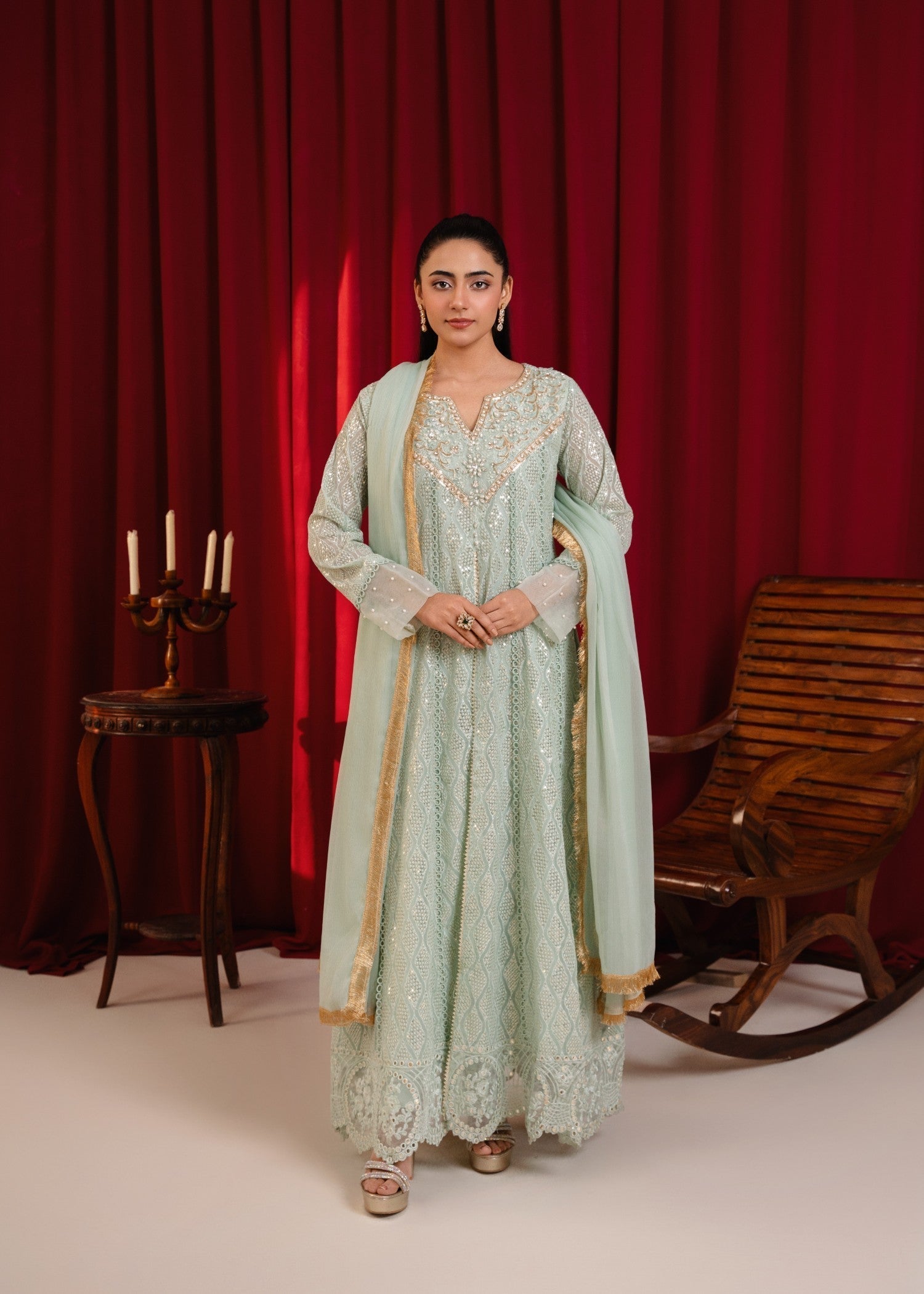 Manahils K 136 MINT GREEN Women 3pcs