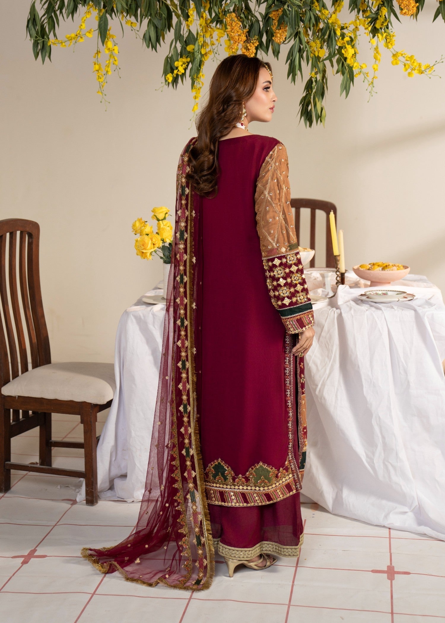 Sajni Fashion 3419 Maroon Women 3pcs