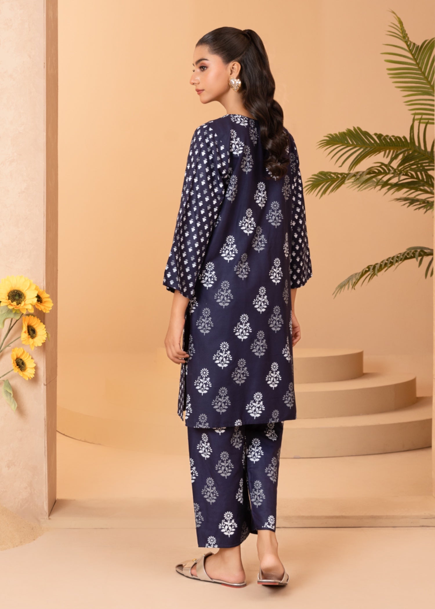 Chaudhary Arts Ace printed (navy blue) Women 2pcs