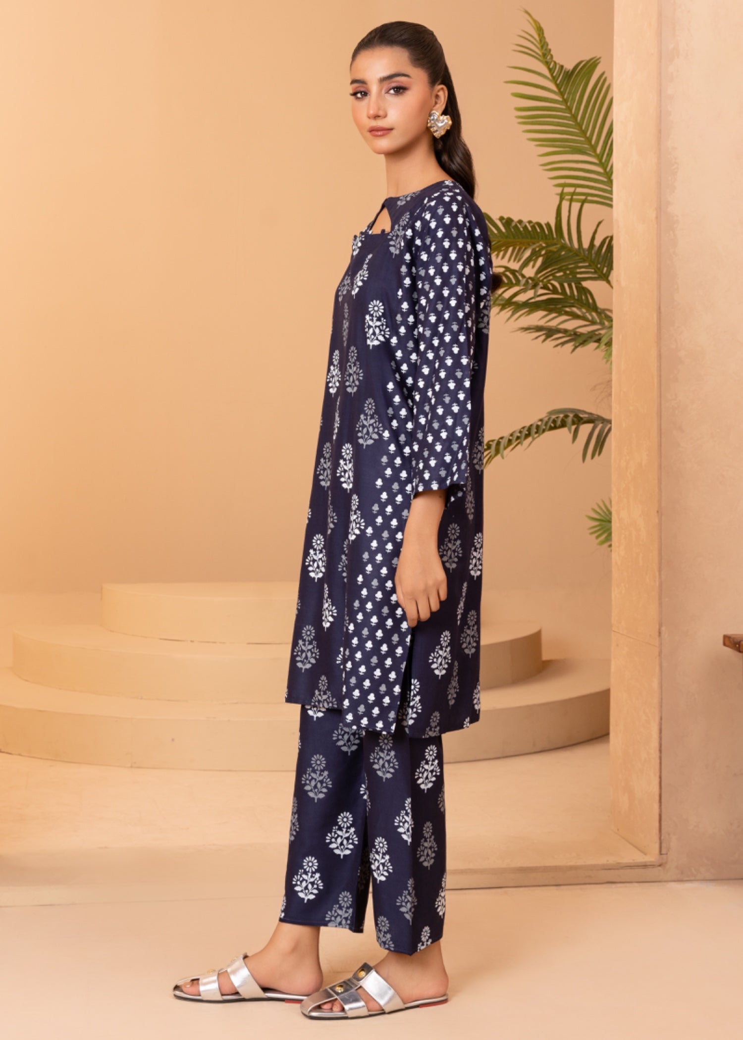 Chaudhary Arts Ace printed (navy blue) Women 2pcs