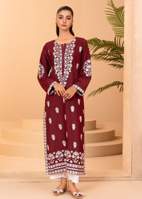 Chaudhary Arts Indian Kurti Maroon Women 1pcs
