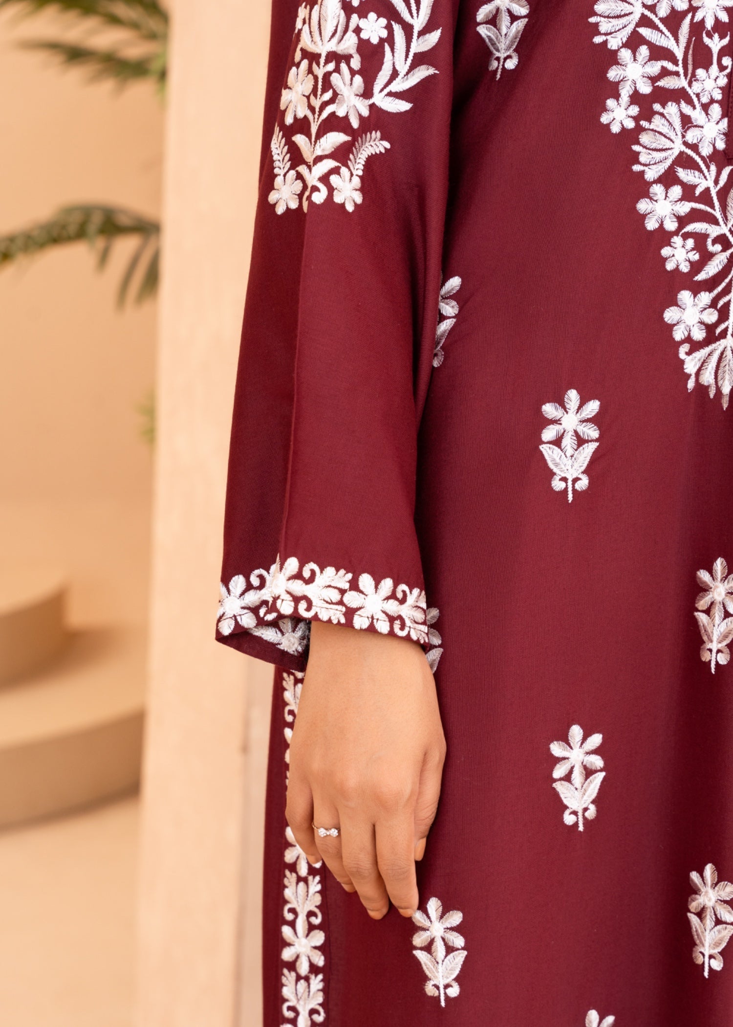 Chaudhary Arts Indian Kurti Maroon Women 1pcs