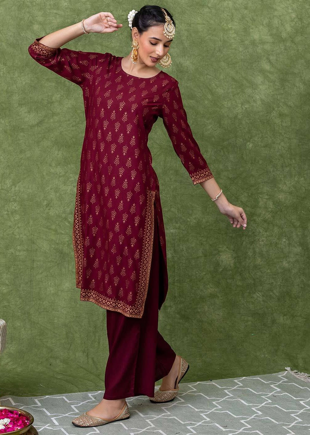 Zeekstore Printed Suite Set D089 Women 2pcs