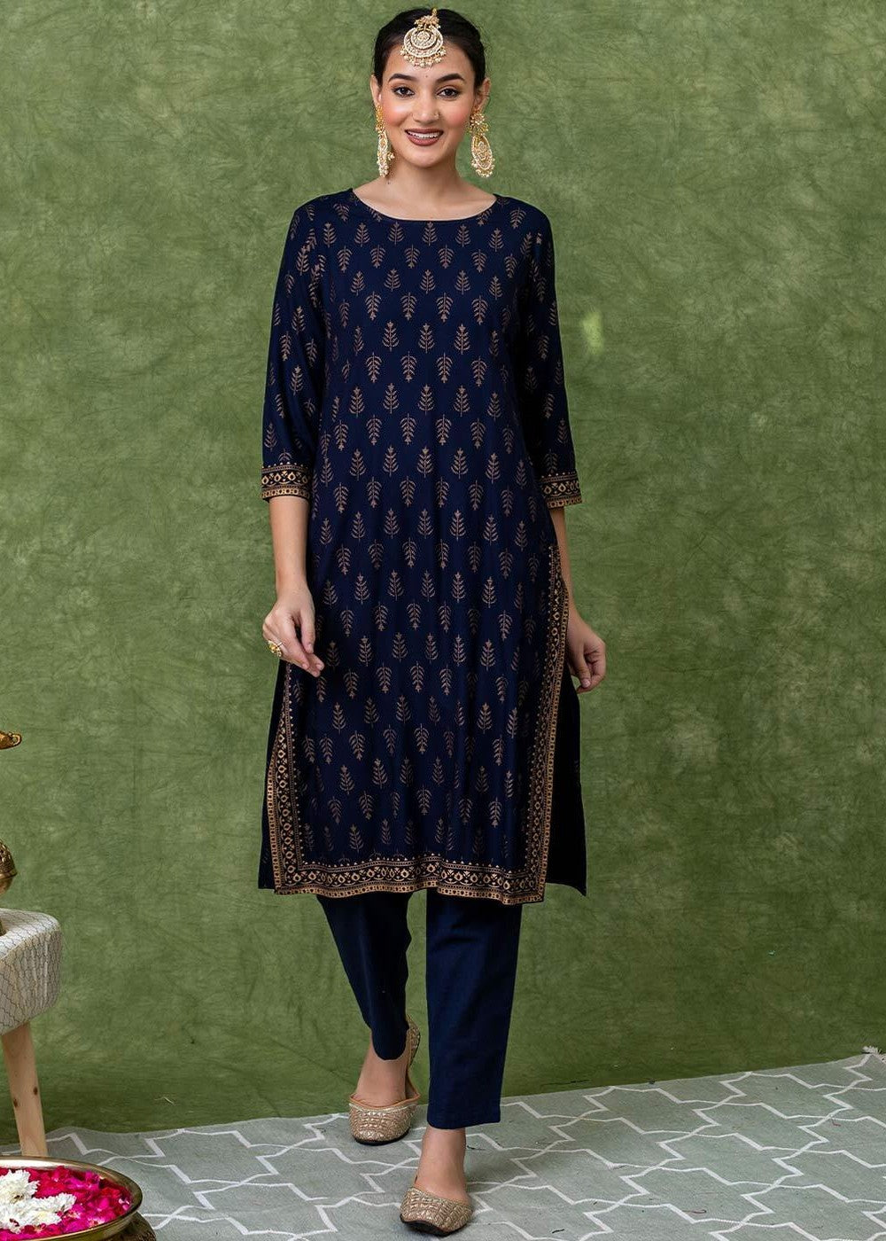 Zeekstore Printed suite set D087 Women 2pcs