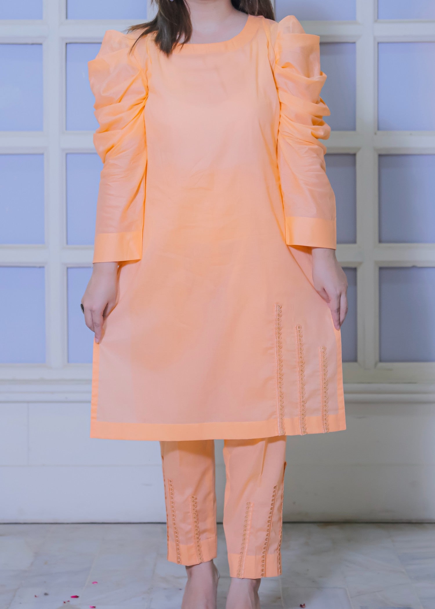 Aaraasta By Smh Peach Two Piece Lawn Suit Women 2pcs