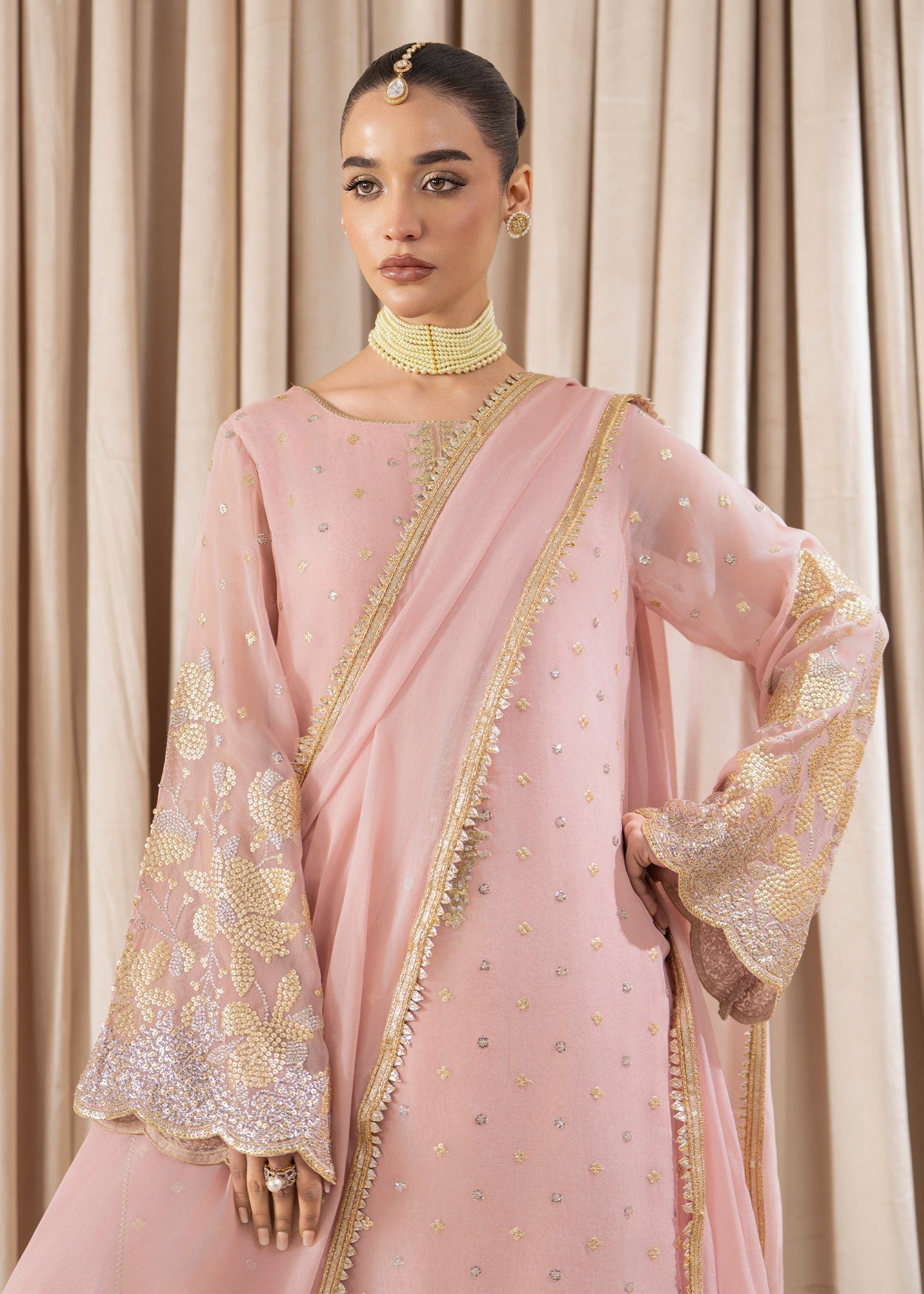 Rang-e-Haya Meera (Pastel pink) Women 4pcs