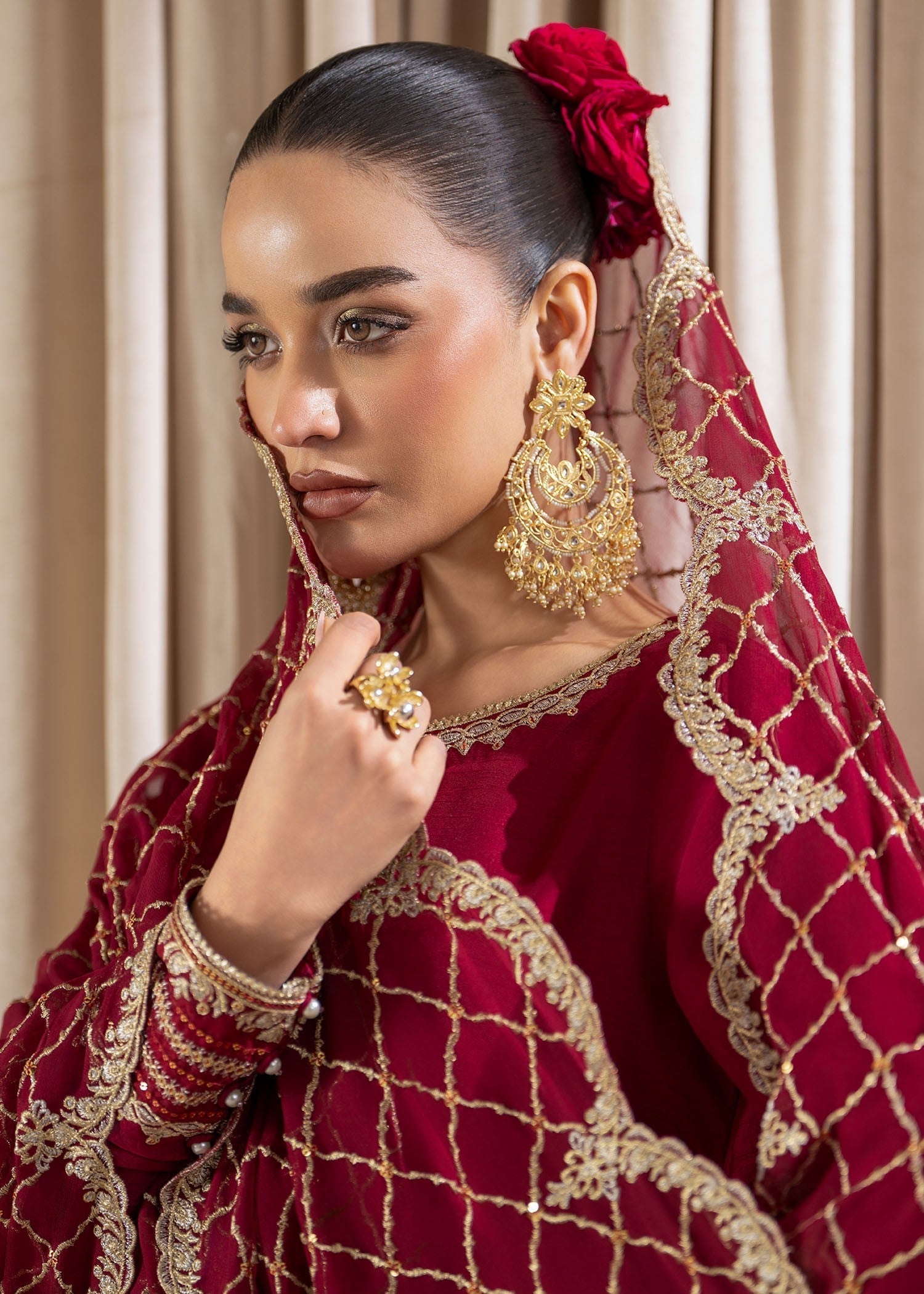 Rang-e-Haya Shehrbano (Fuchsia Red) Women 4pcs