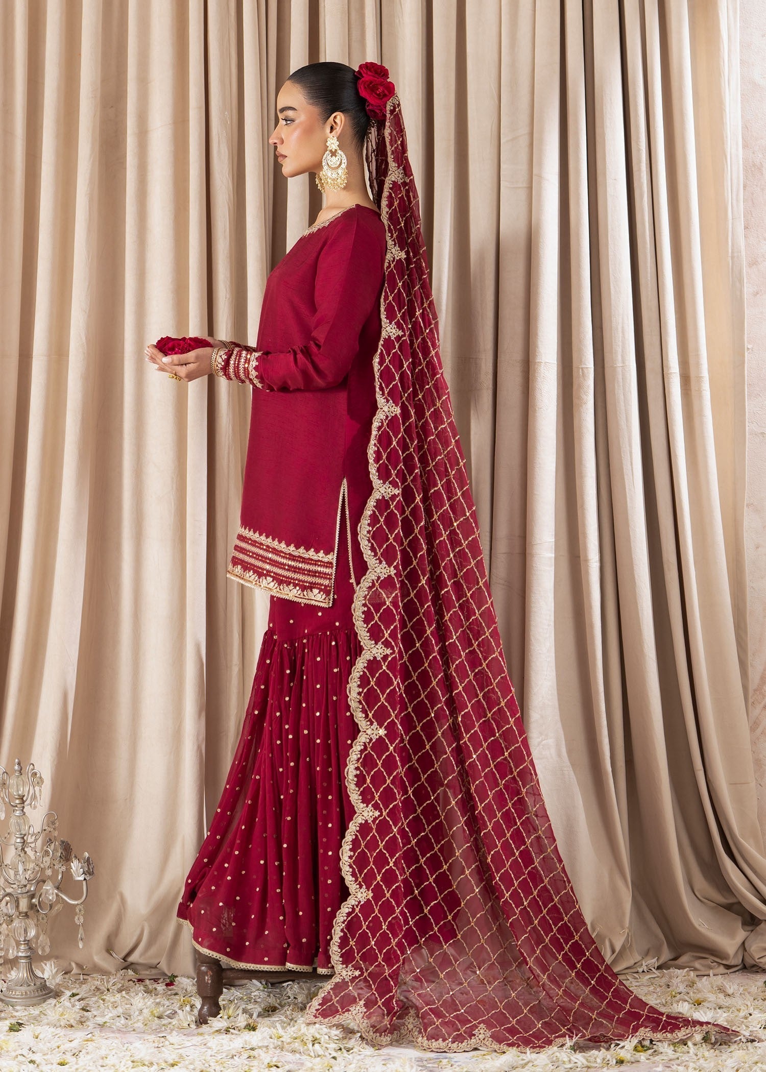 Rang-e-Haya Shehrbano (Fuchsia Red) Women 4pcs