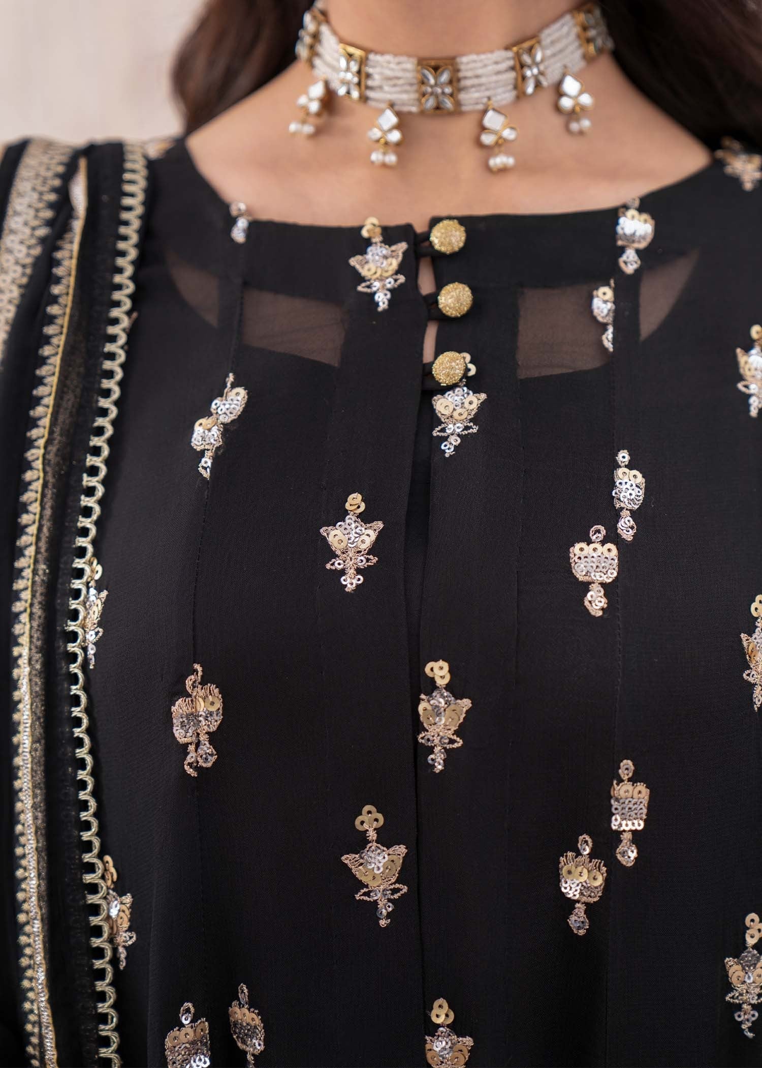 Rang-e-Haya Sunghar (Black) Women 4pcs