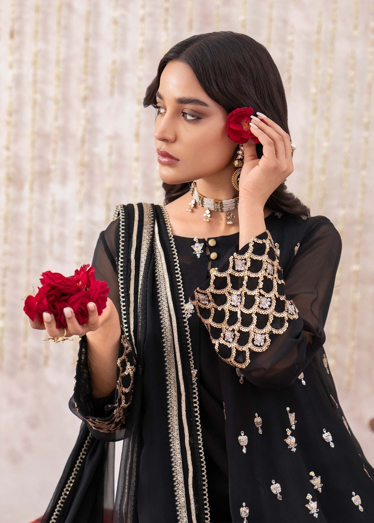 Rang-e-Haya Sunghar (Black) Women 4pcs