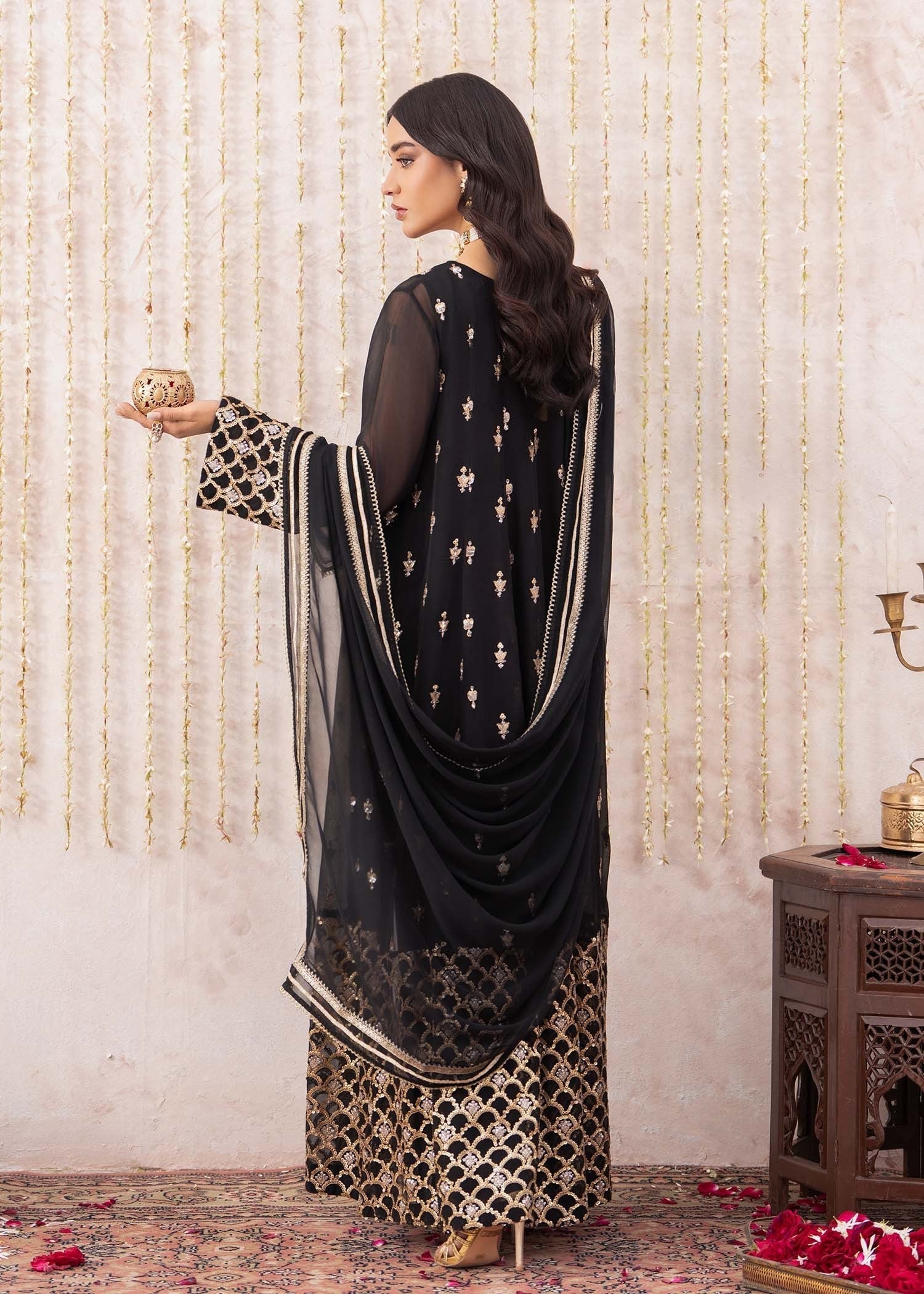 Rang-e-Haya Sunghar (Black) Women 4pcs