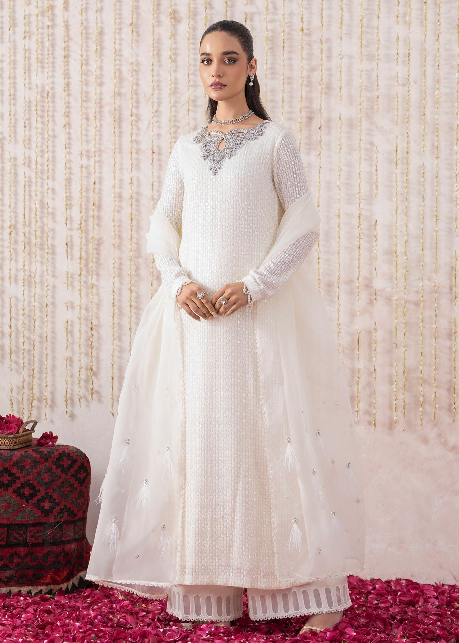 Rang-e-Haya Zeenat (White) Women 4pcs
