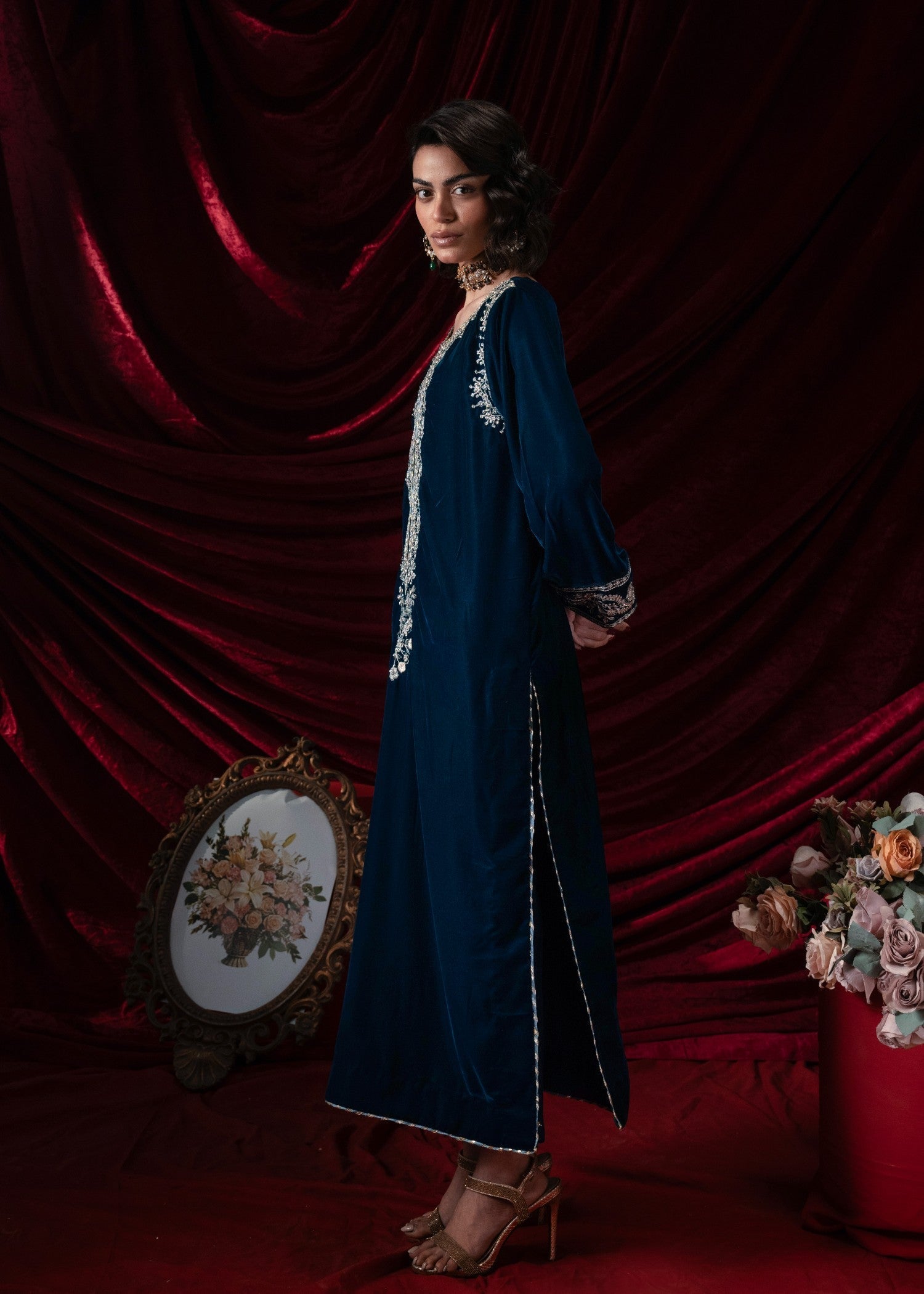 Kross Kulture 1423 VELVET LONG SHIRT Women 1pcs