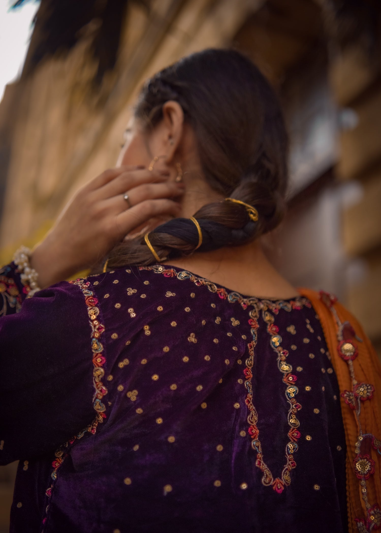 Suits By Sadia Velvet multi duppatta areeba Women 4pcs