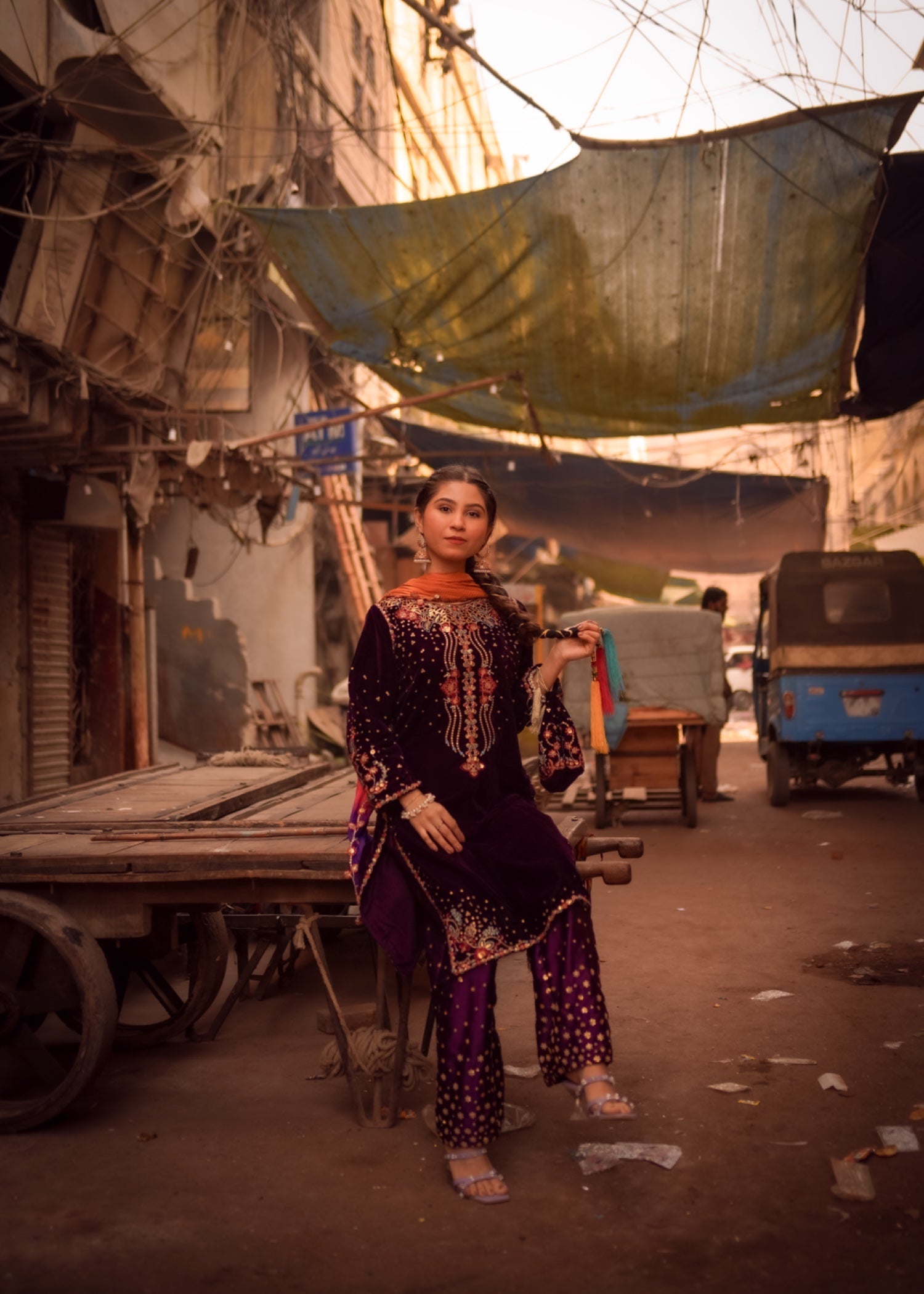 Suits By Sadia Velvet multi duppatta areeba Women 4pcs