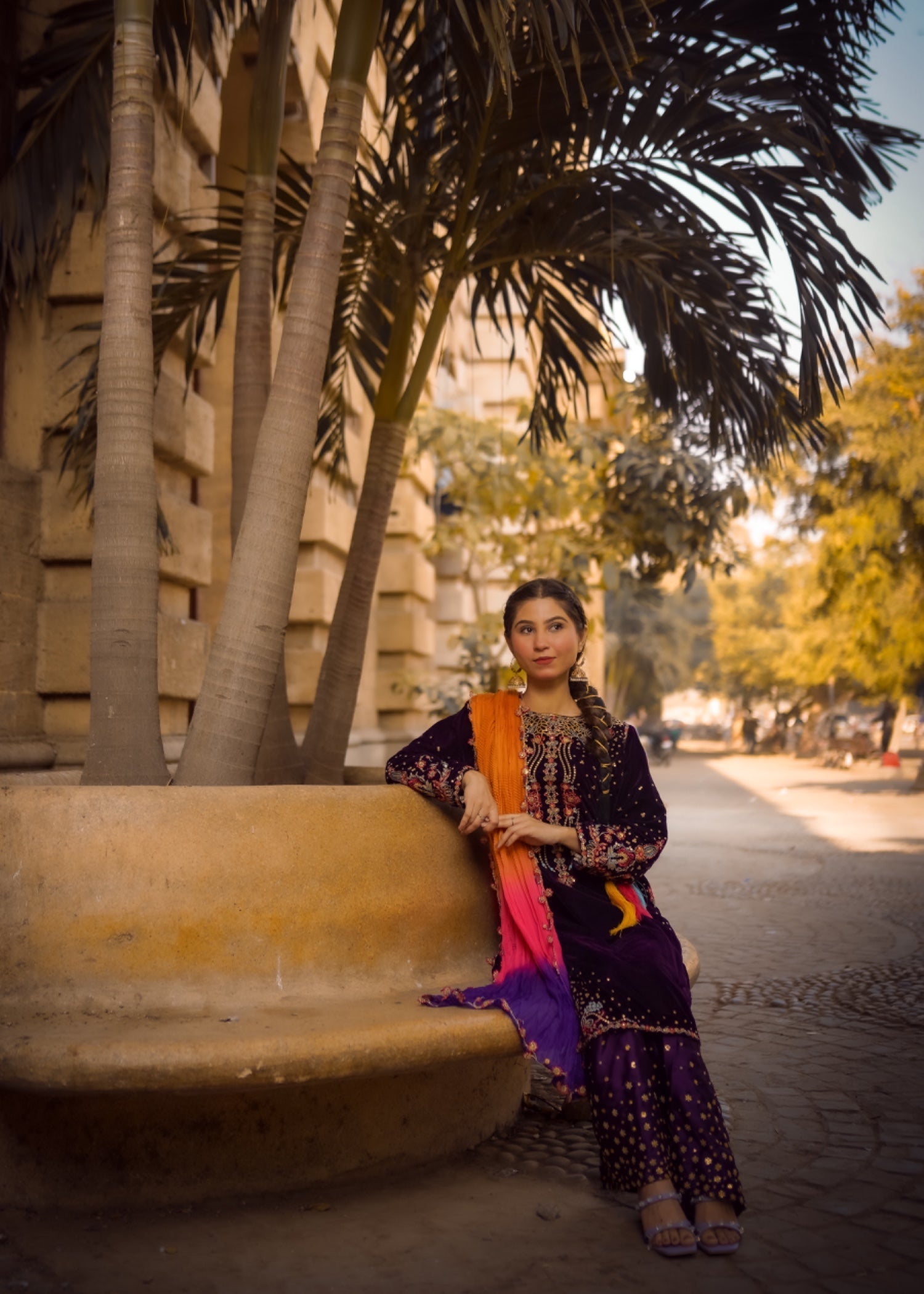 Suits By Sadia Velvet multi duppatta areeba Women 4pcs