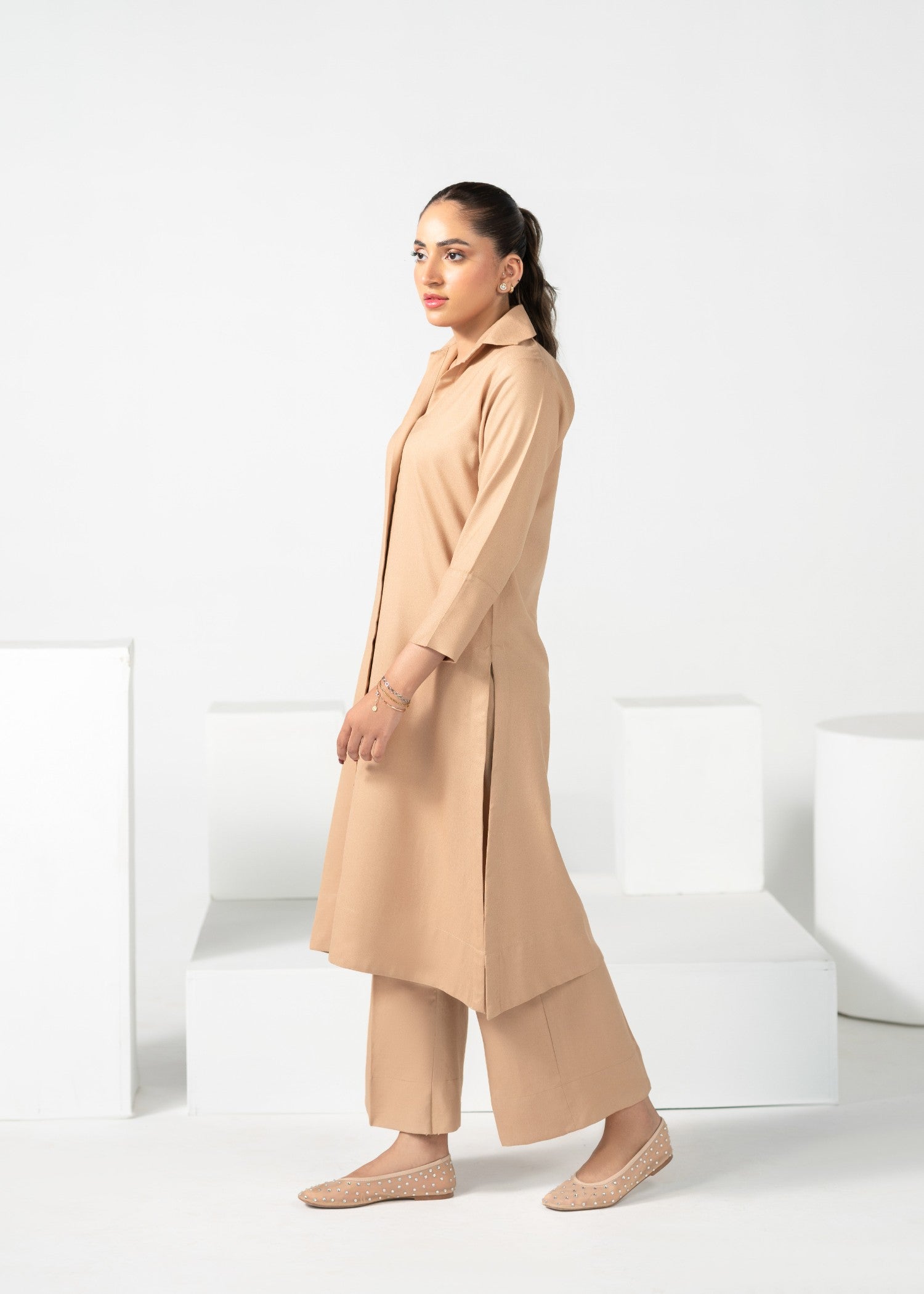 Divinely Crafted Women's Cord Sets Warm Embrace Golden Dune Gold Lea Fall Women 2pcs