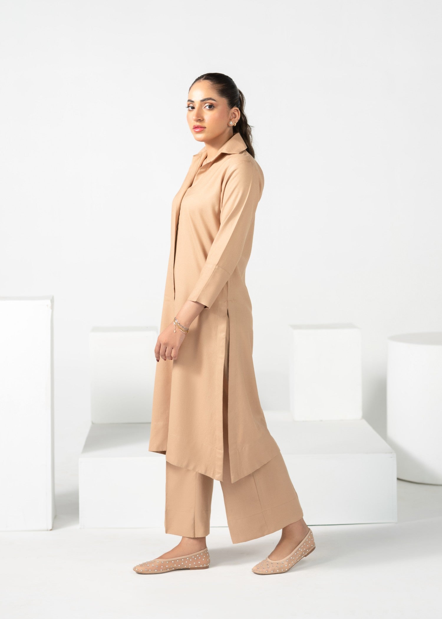 Divinely Crafted Women's Cord Sets Warm Embrace Golden Dune Gold Lea Fall Women 2pcs