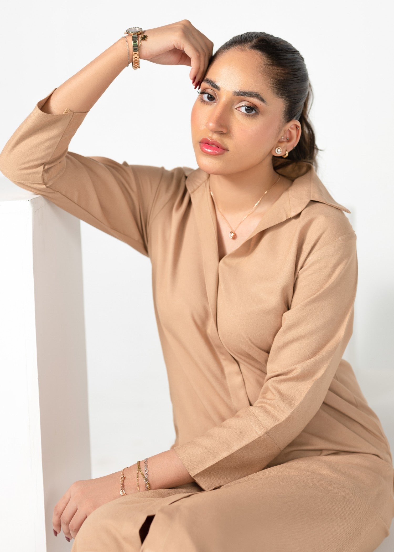 Divinely Crafted Women's Cord Sets Warm Embrace Golden Dune Gold Lea Fall Women 2pcs