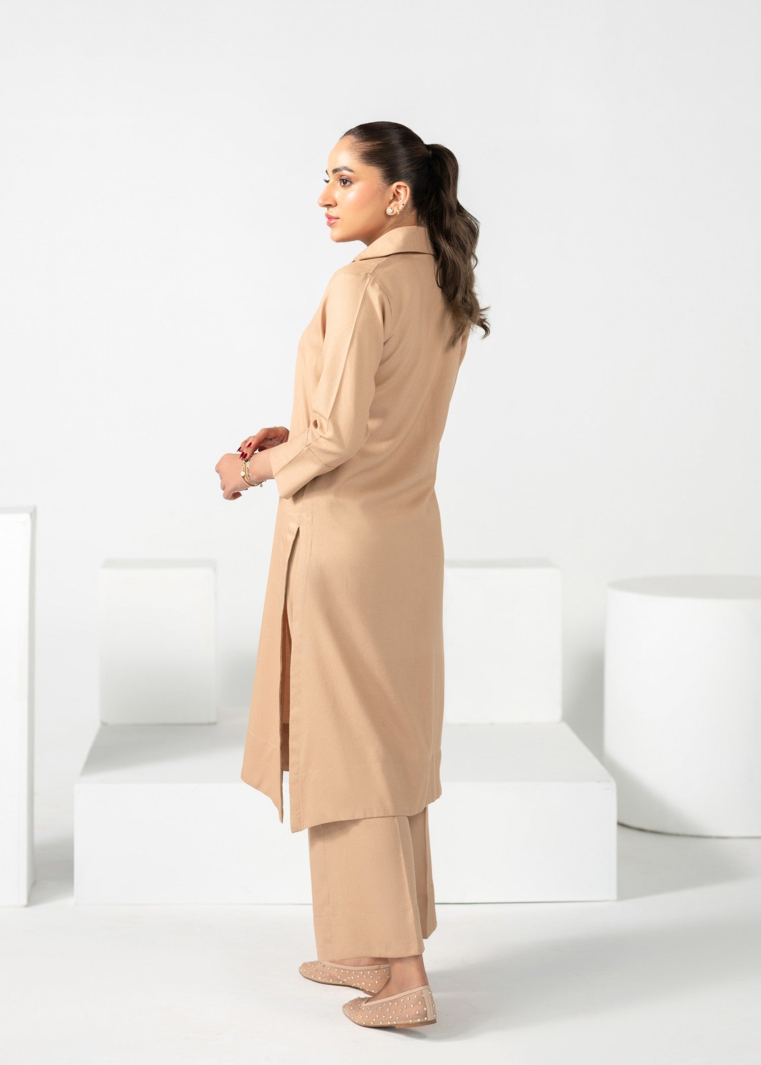 Divinely Crafted Women's Cord Sets Warm Embrace Golden Dune Gold Lea Fall Women 2pcs