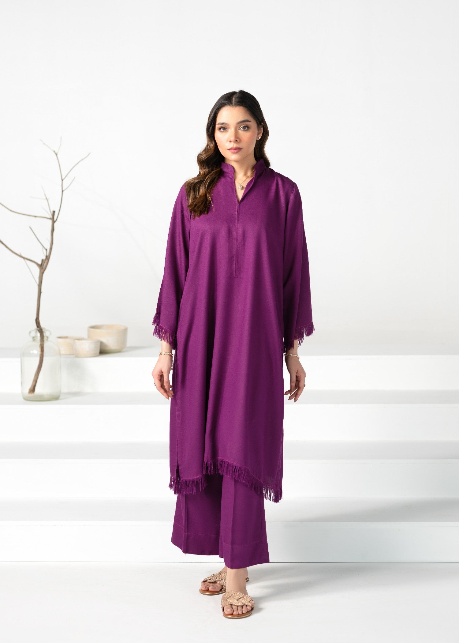 Divinely Crafted Women's Cord Sets Bold Statements Berry Luxe Purple Lea Fall Women 2pcs