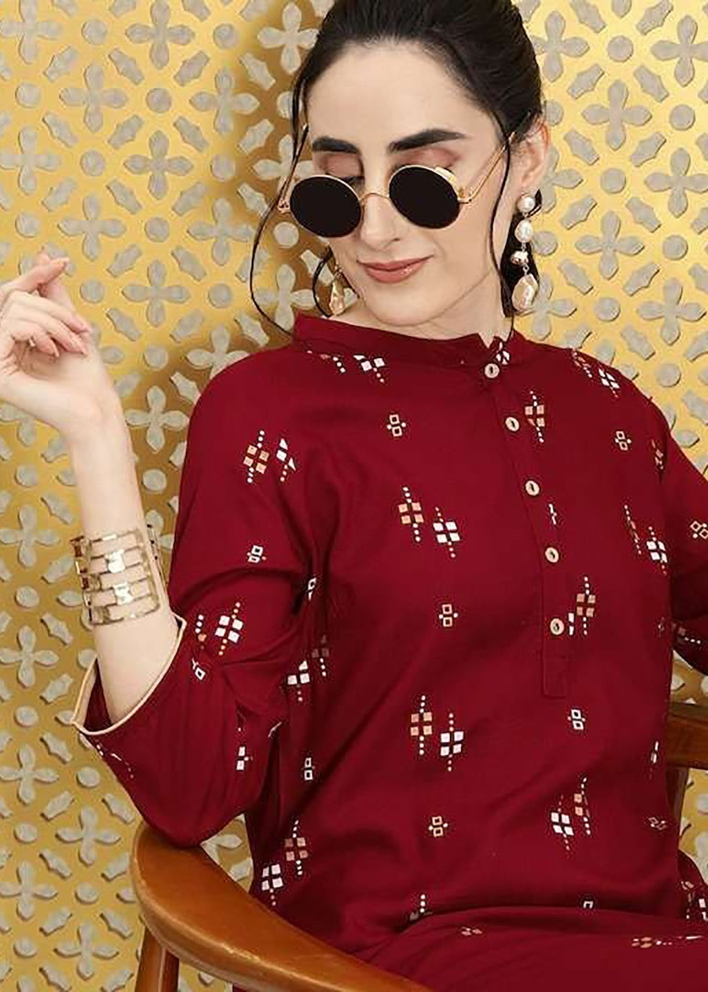 Zeekstore Printed Kurta D091 Women 1pcs