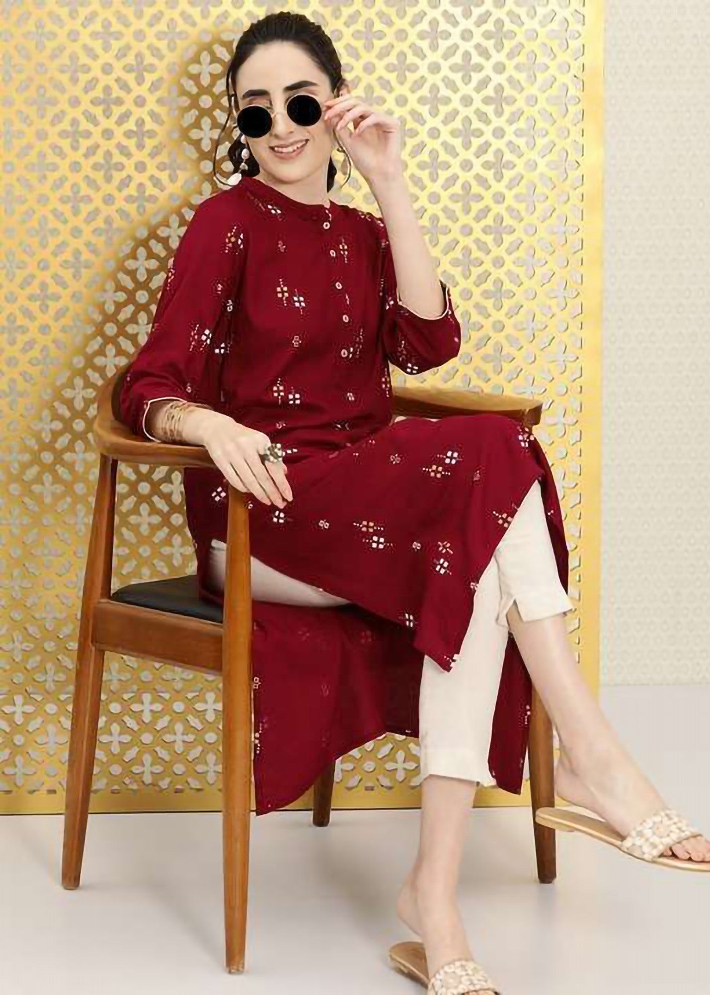 Zeekstore Printed Kurta D091 Women 1pcs