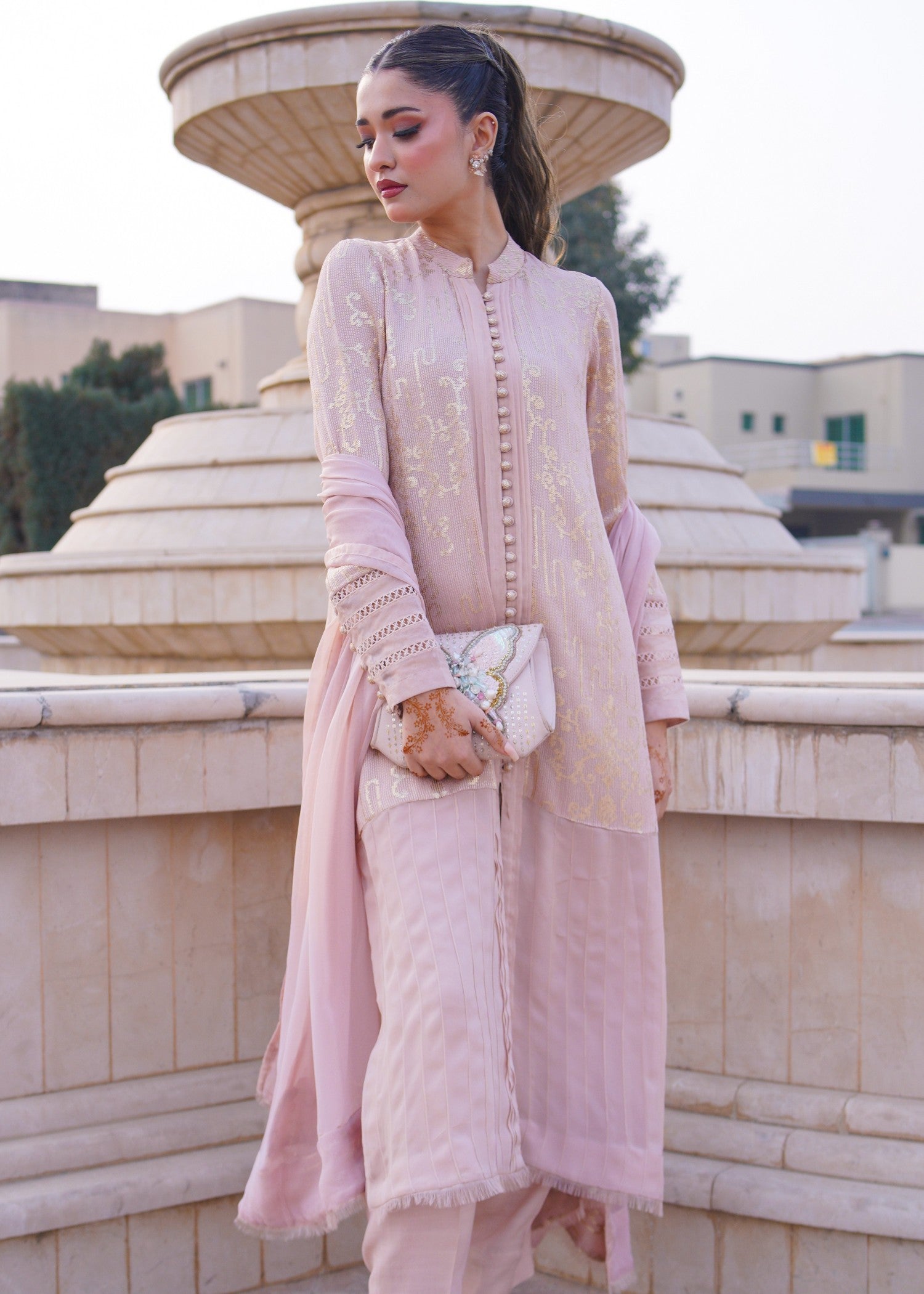 Wardrobe Essentials SILSILA E ZARR Muted Pink Women 3pcs