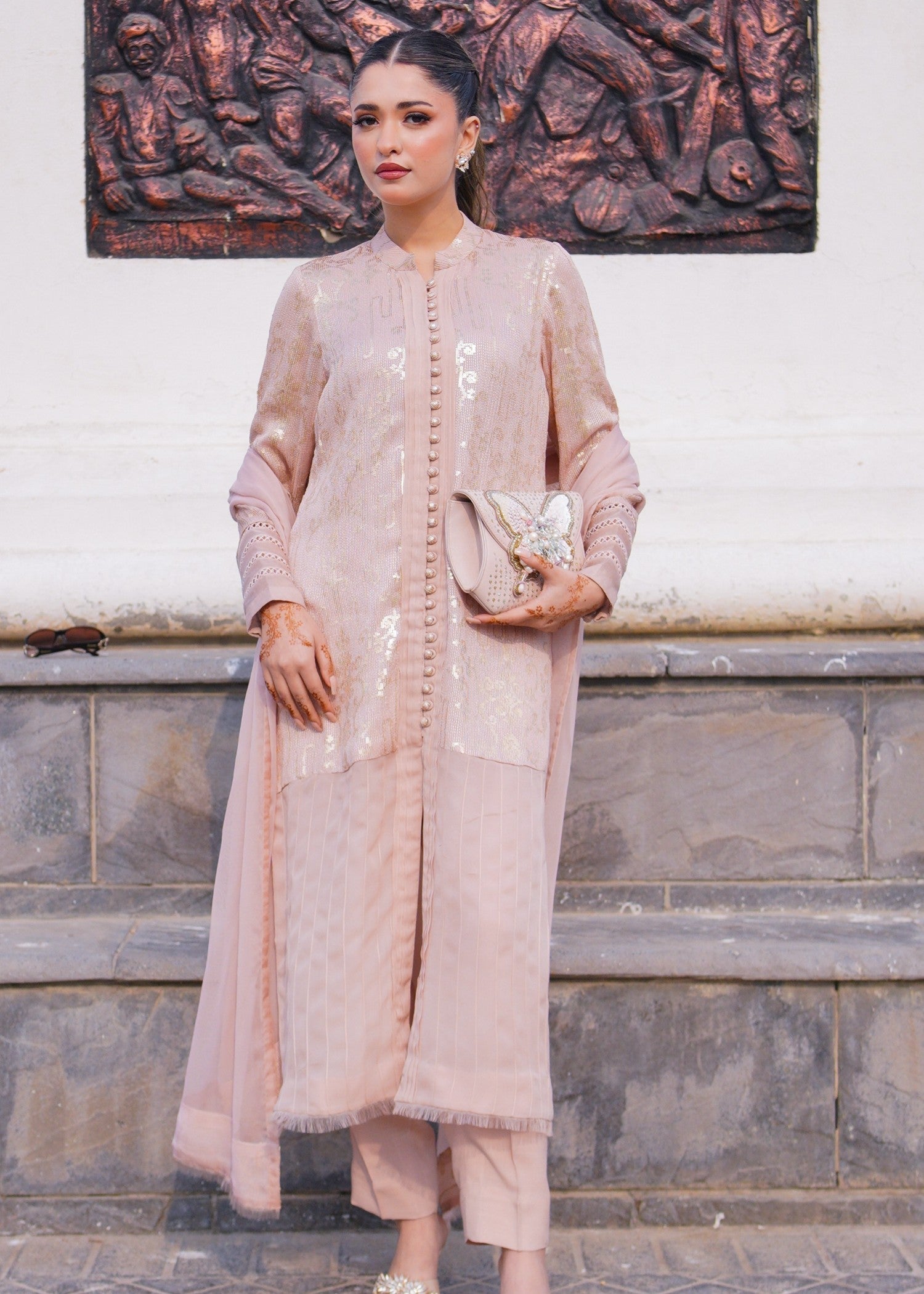 Wardrobe Essentials SILSILA E ZARR Muted Pink Women 3pcs