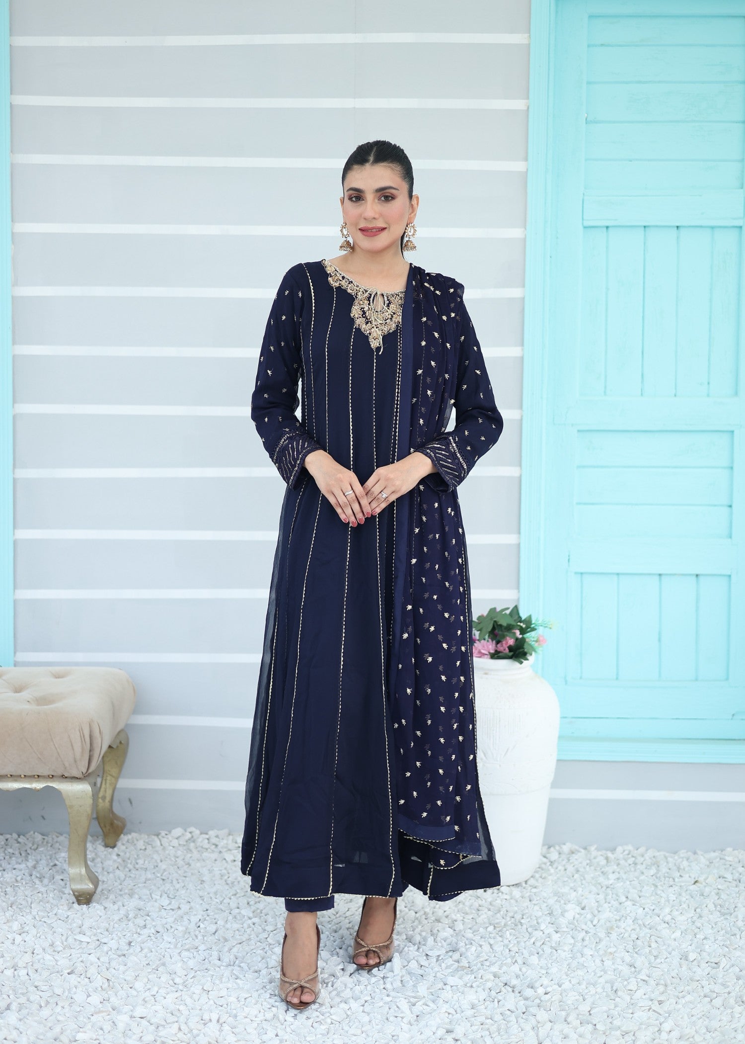 Jiya’S Creation JC 203B NAVY Women 3pcs