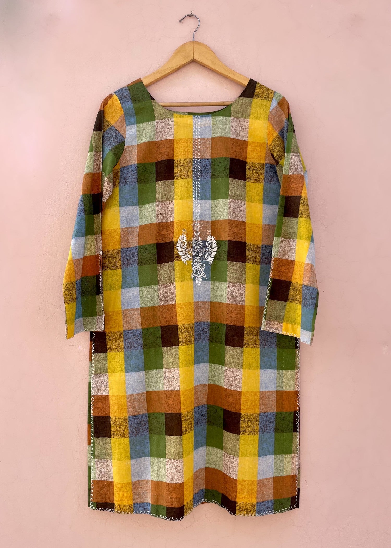 Bespoke Check Kurta Women 1pcs