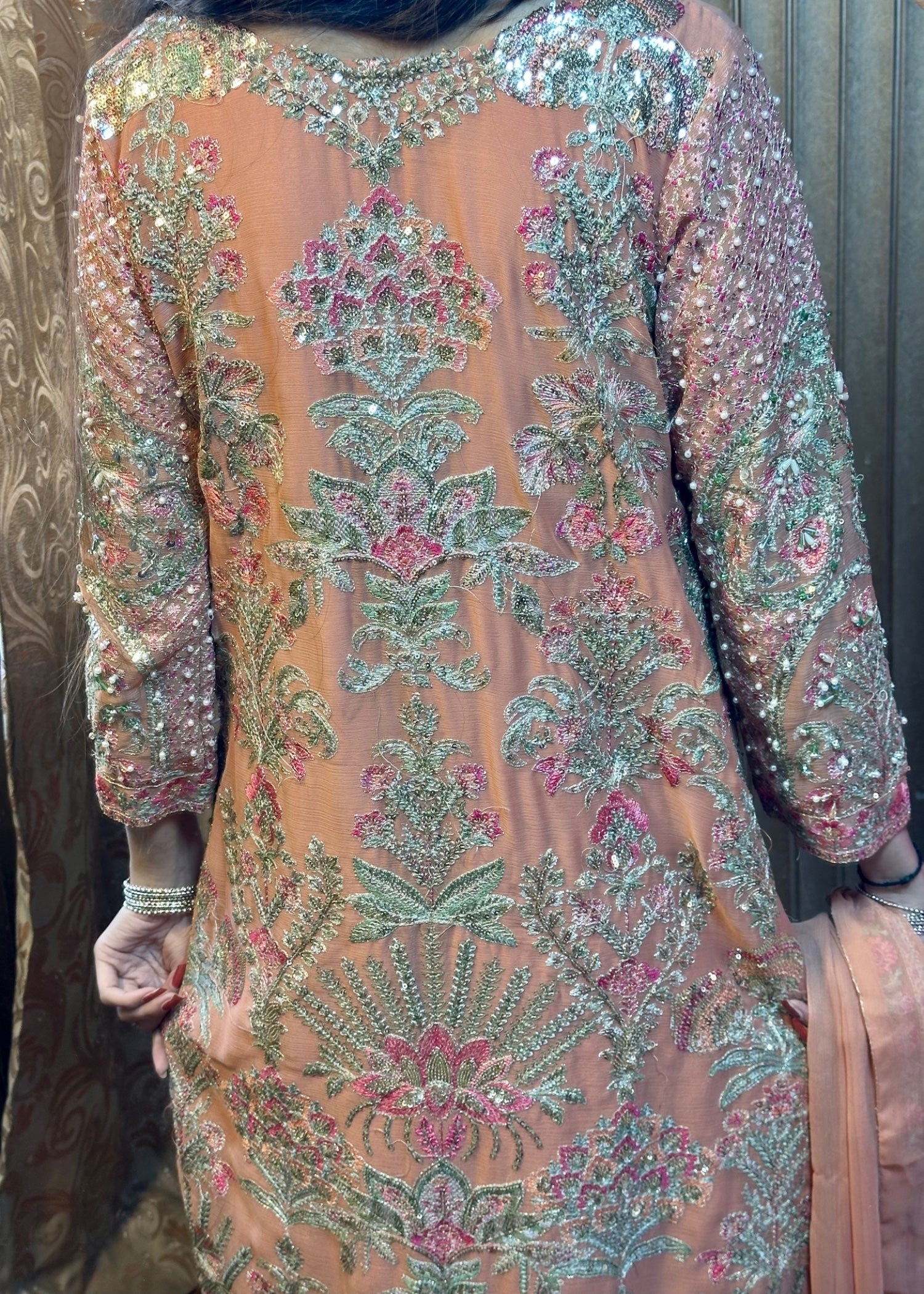 Suits By Sadia Peachy chiffon Women 3pcs