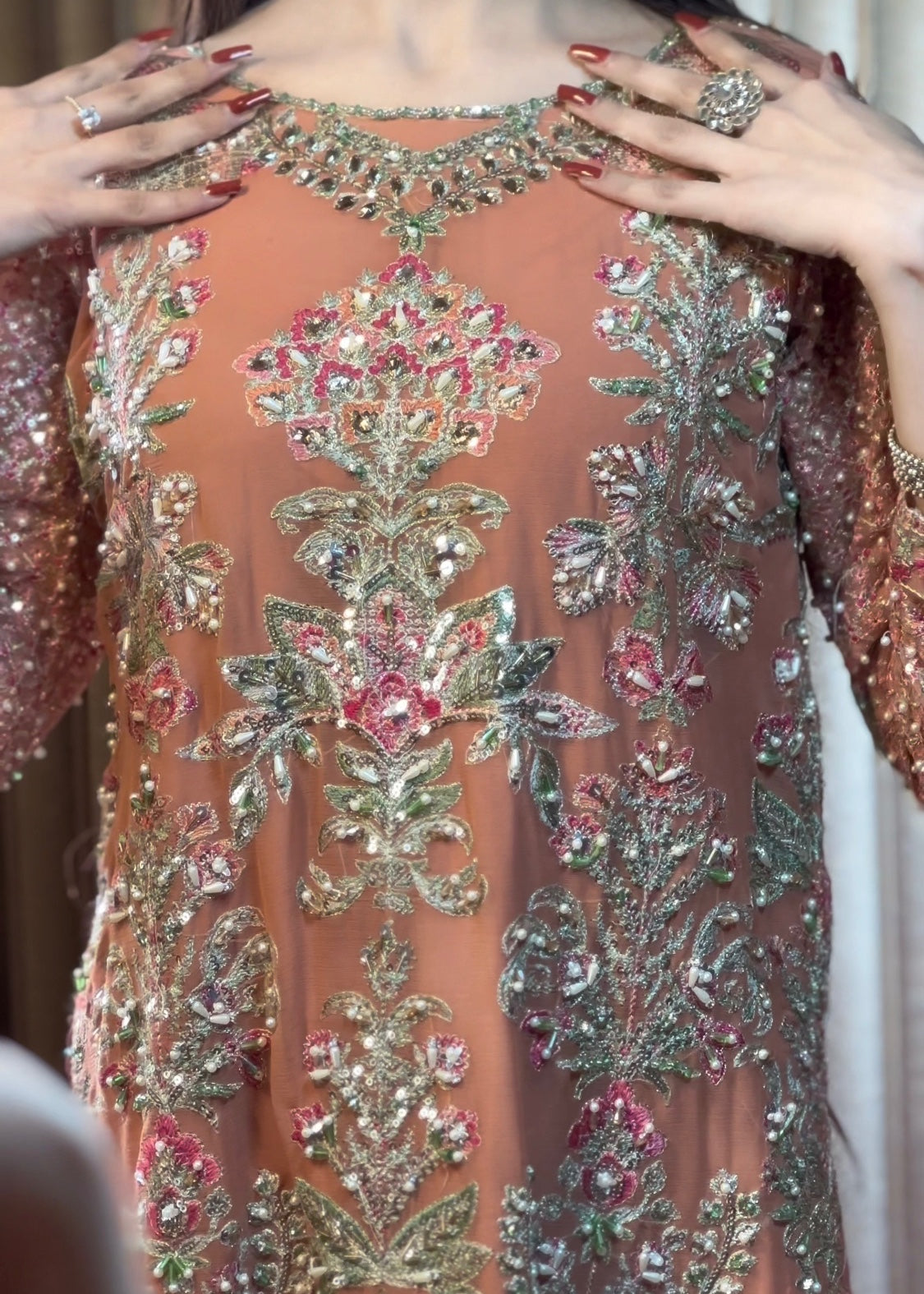 Suits By Sadia Peachy chiffon Women 3pcs