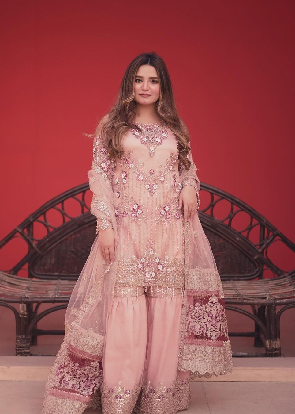 Suits By Sadia Tubak gharara Women 3pcs