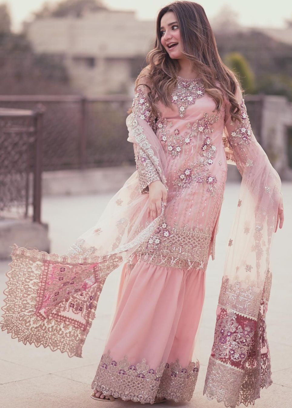 Suits By Sadia Tubak gharara Women 3pcs