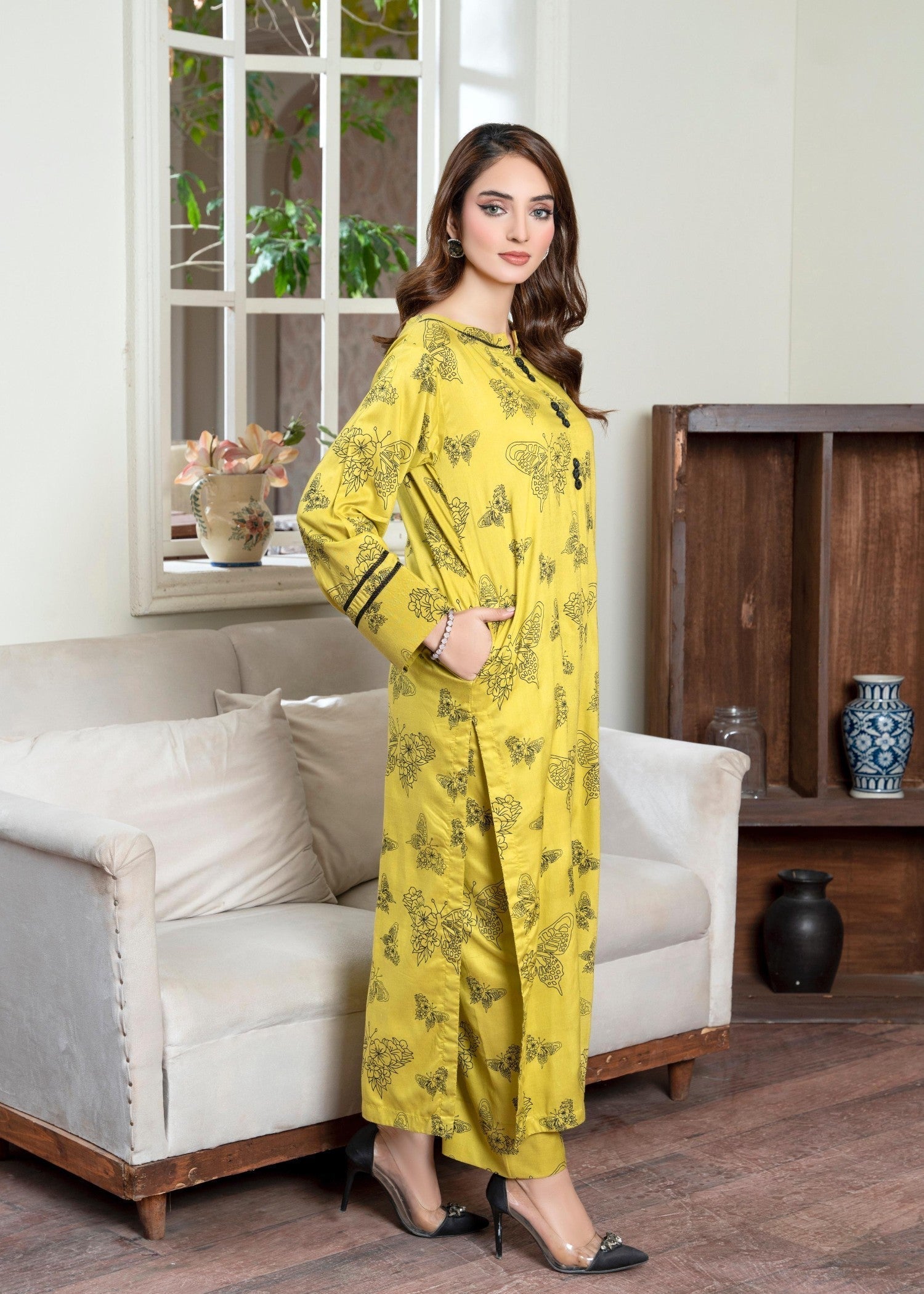 B.K Clothings Butterfly Print Women 2pcs